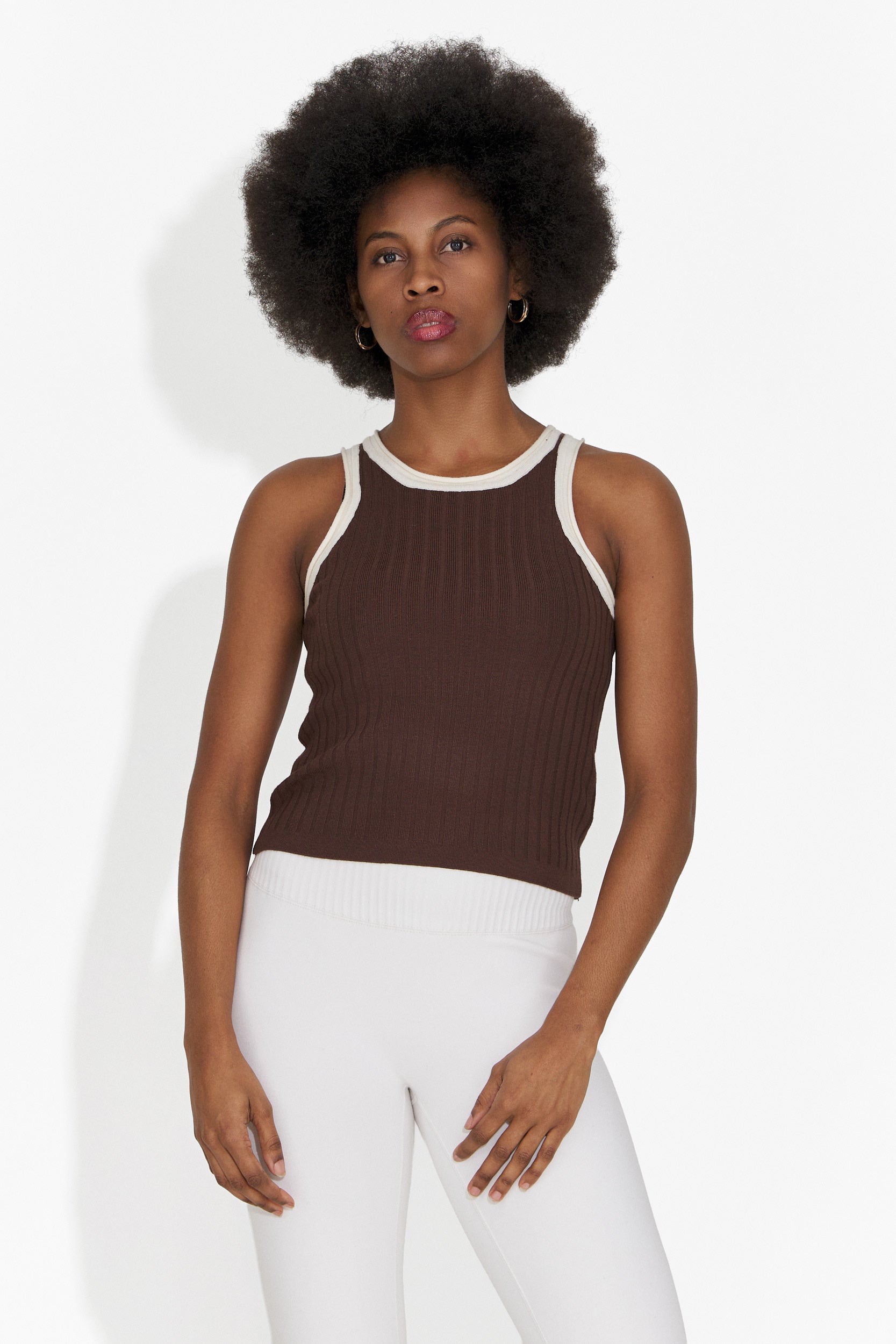 Damen-Tanktop lässig braun Catarina Bogas
