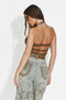 Casual-Damentop braun Fliter Bogas