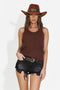 Women's casual brown tank top Viris Bogas