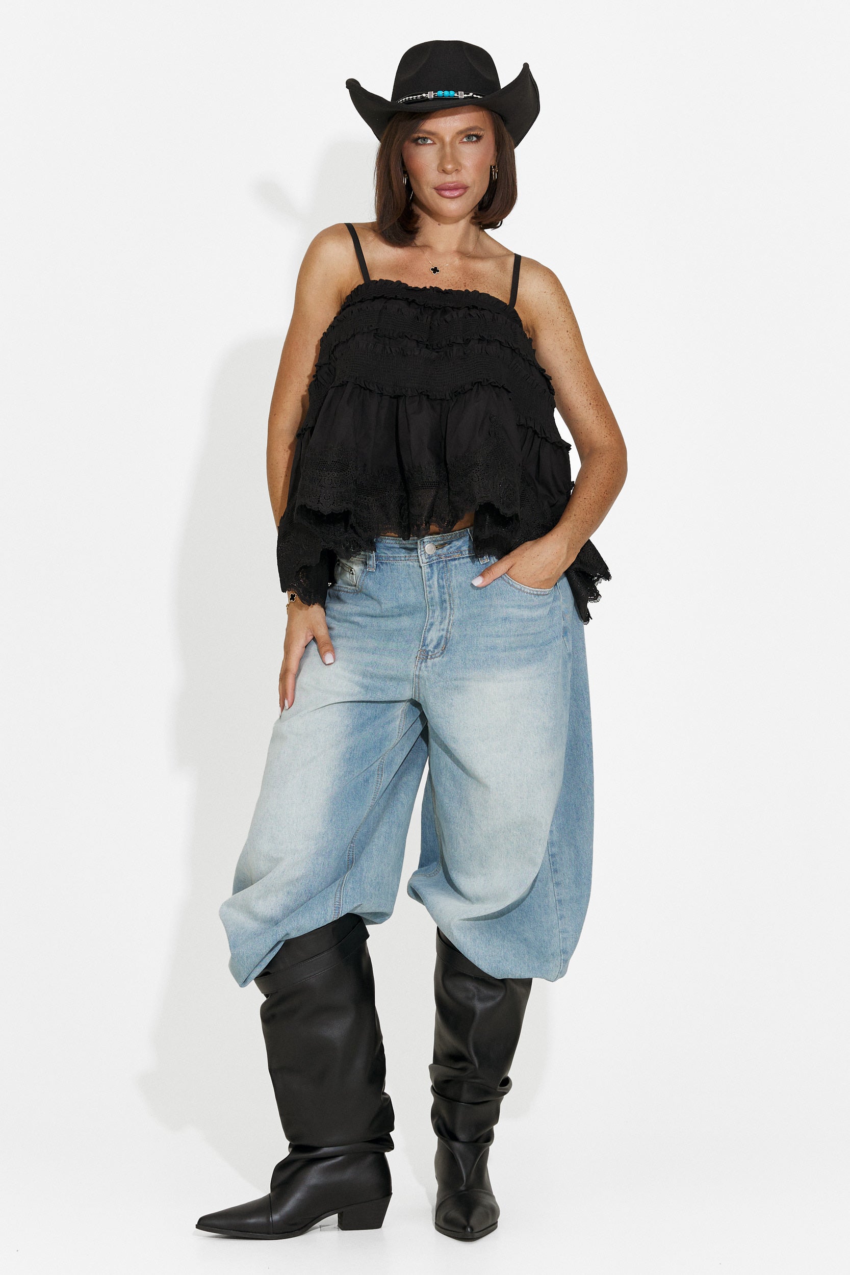 Camiseta de mujer casual negra Elodia Bogas