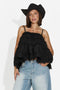 Camiseta de mujer casual negra Elodia Bogas