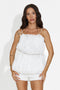 Elegante Body de Jaspe Blanco Bogas para Mujeres