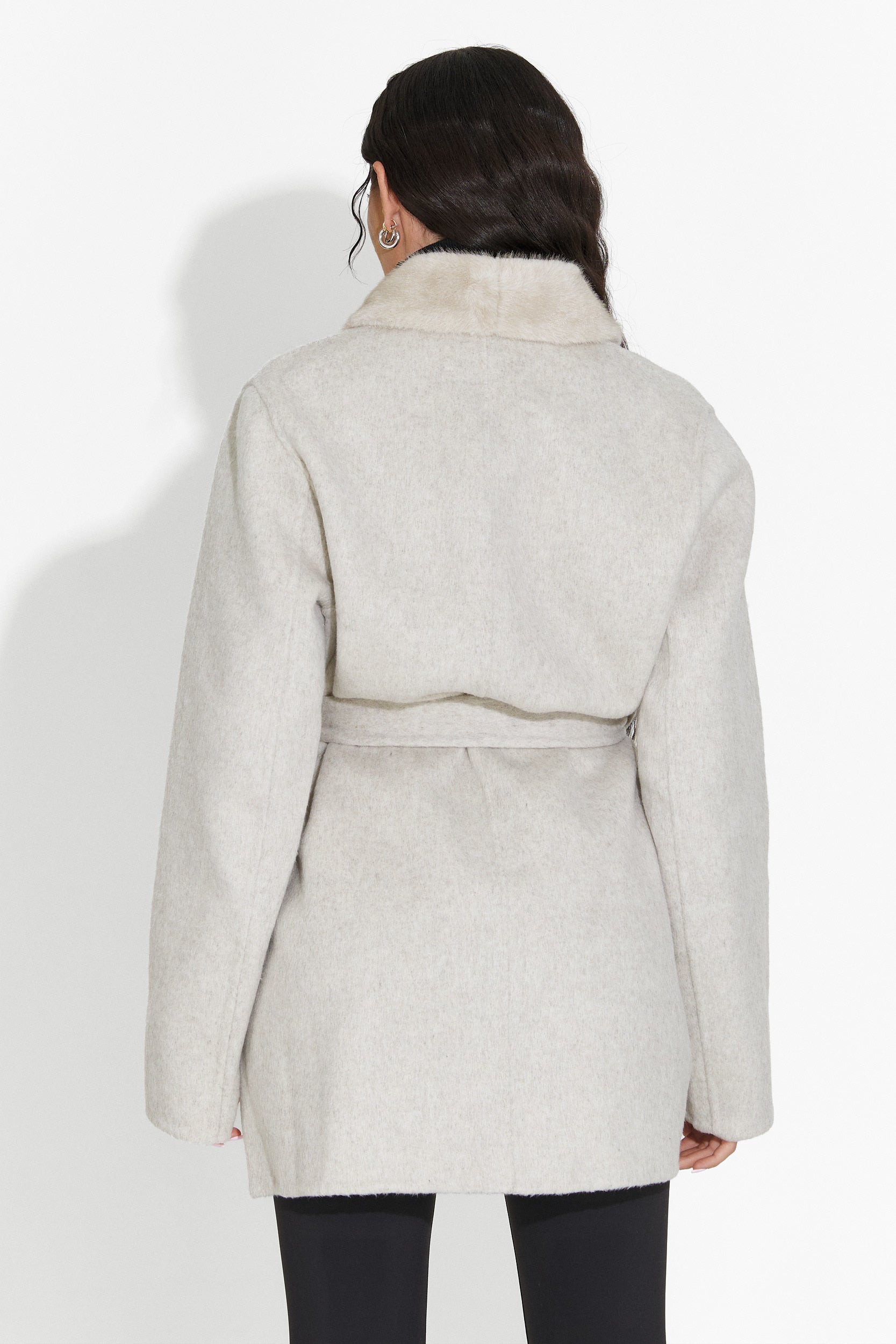 Élégant manteau beige Gelira Bogas pour dames