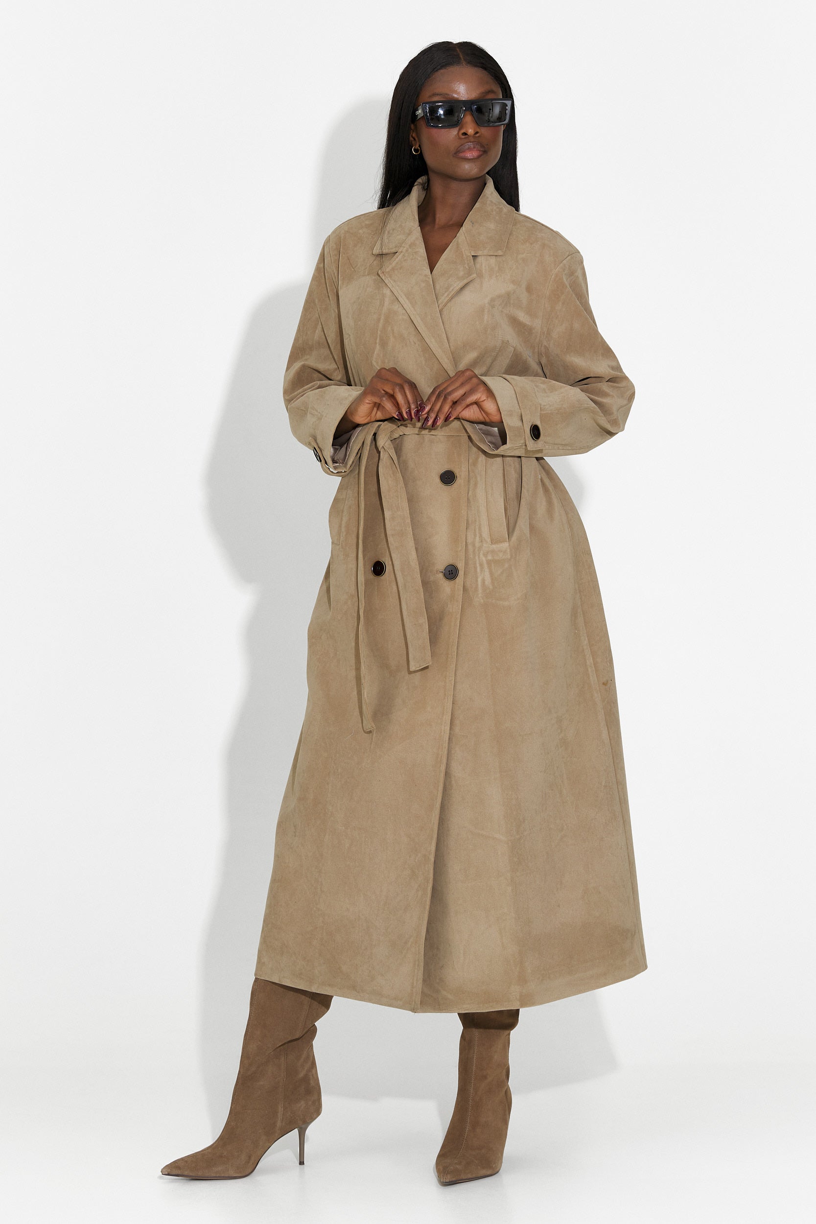 Elegant beige Seliora Bogas ladies coat