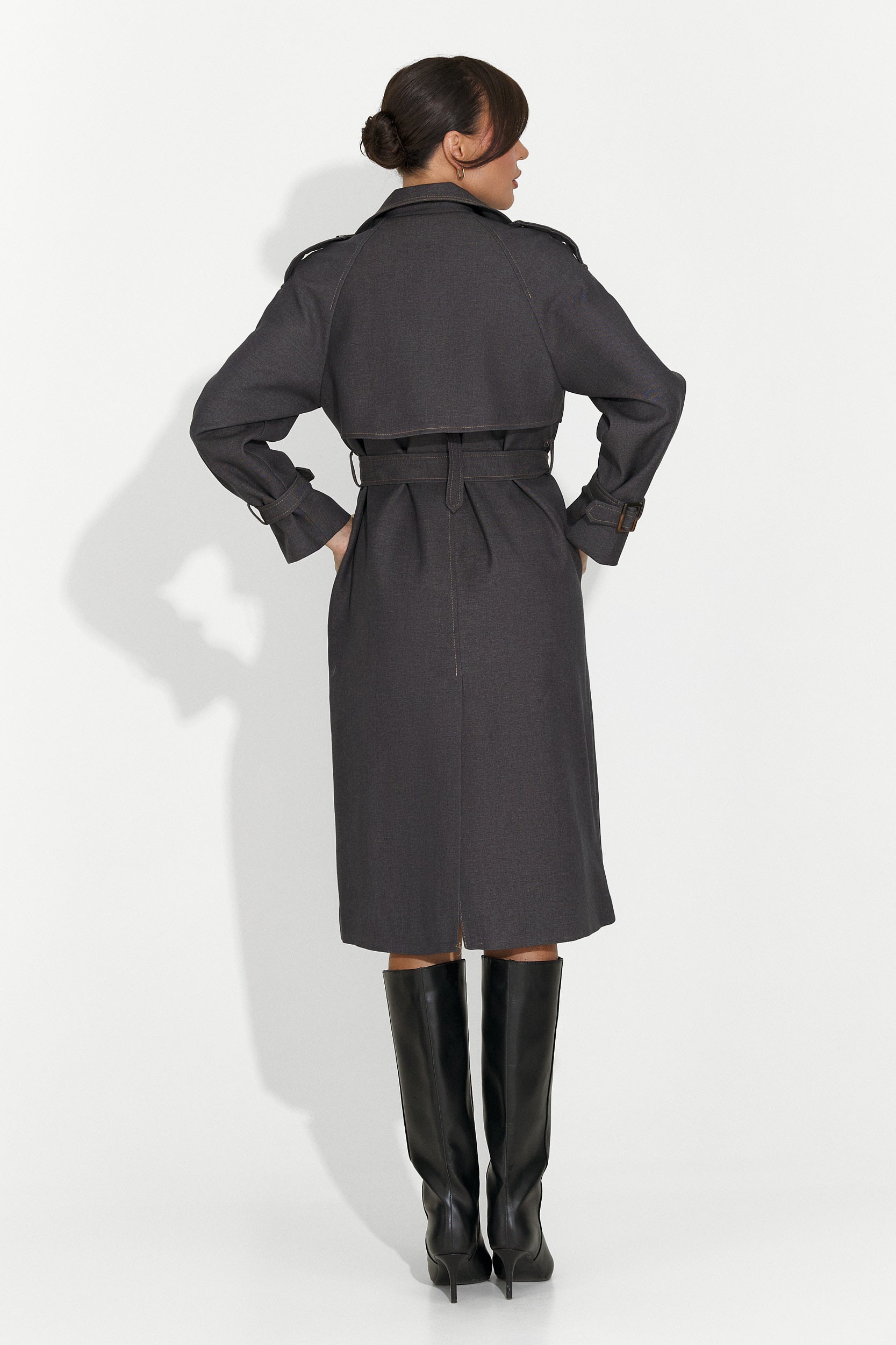 Manteau femme élégant gris Nuvia Bogas