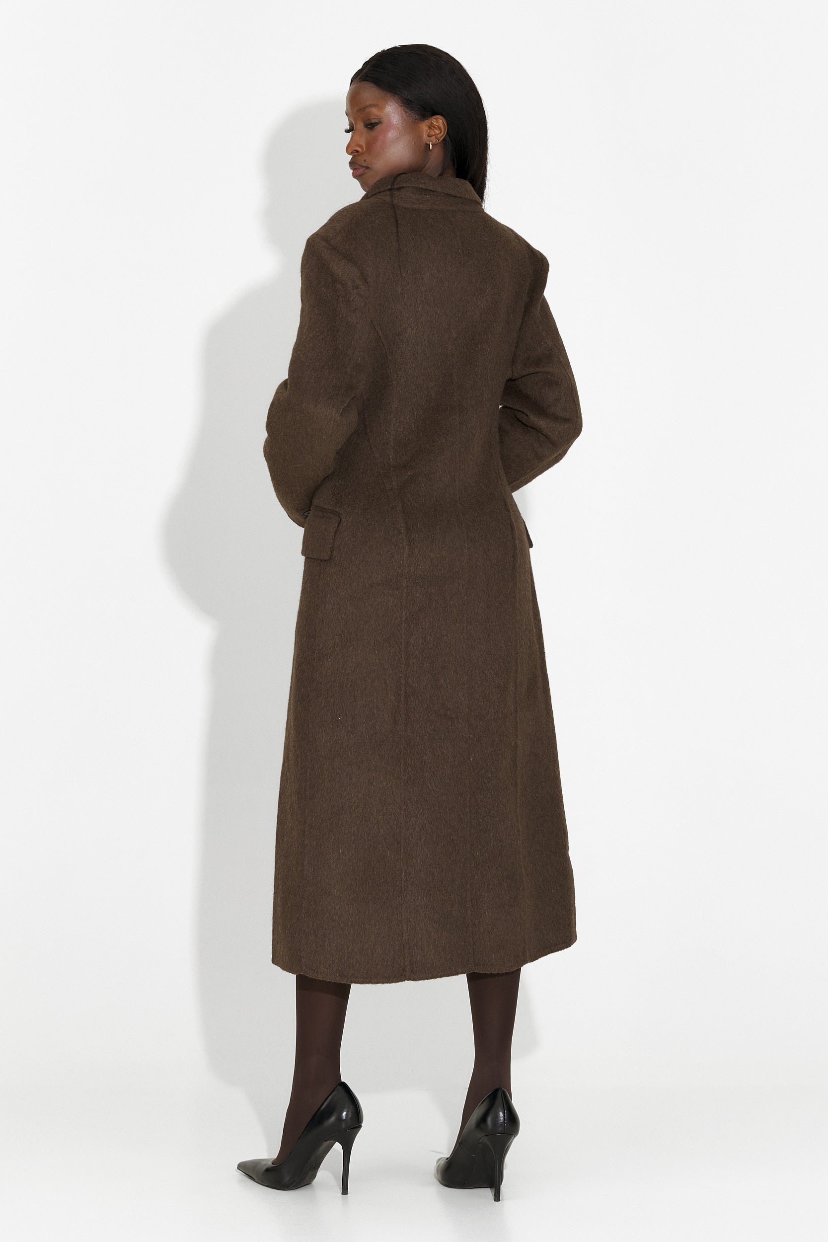 Elegant brun damkappa Savira Bogas