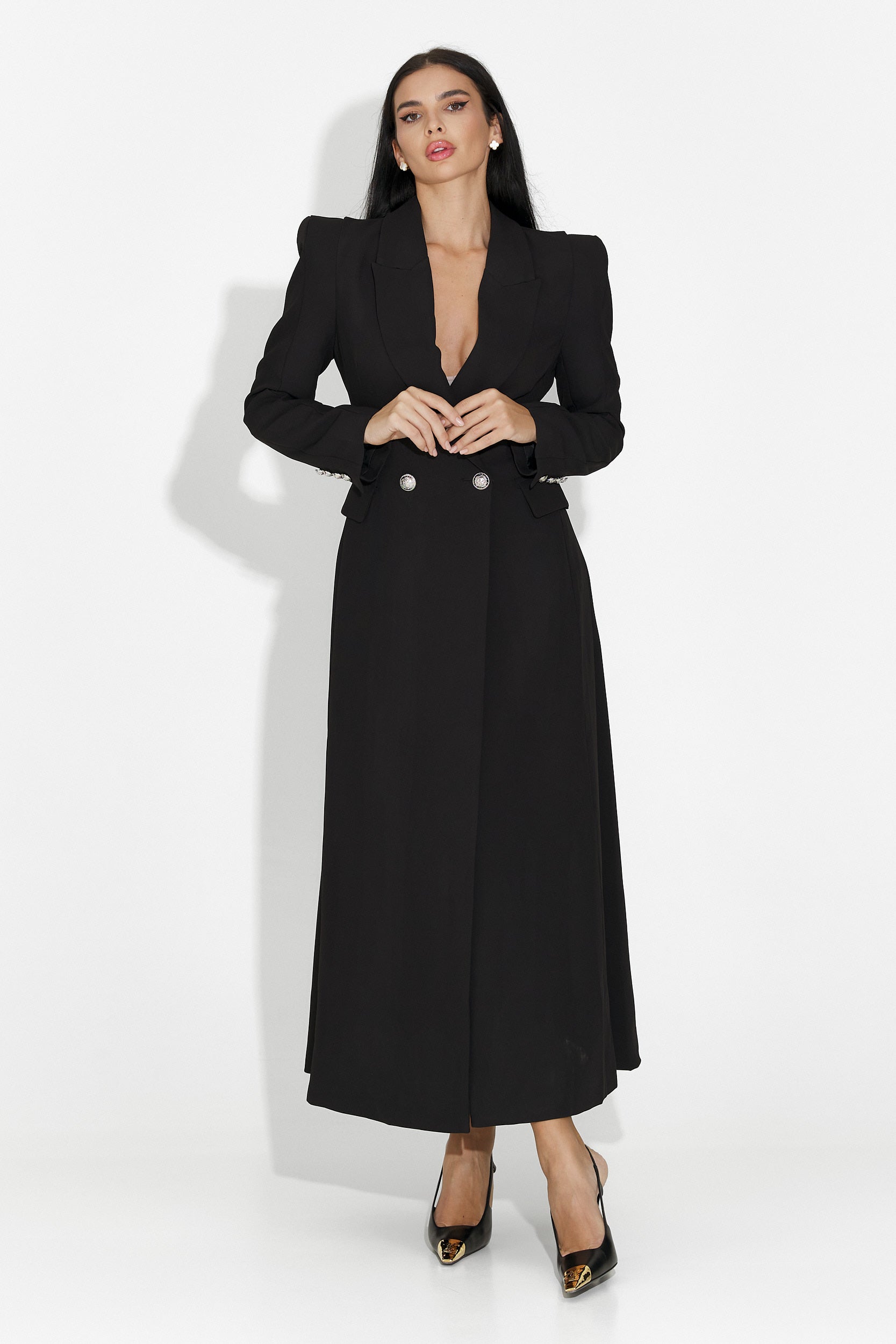 Elegant black Ilisha Bogas ladies coat