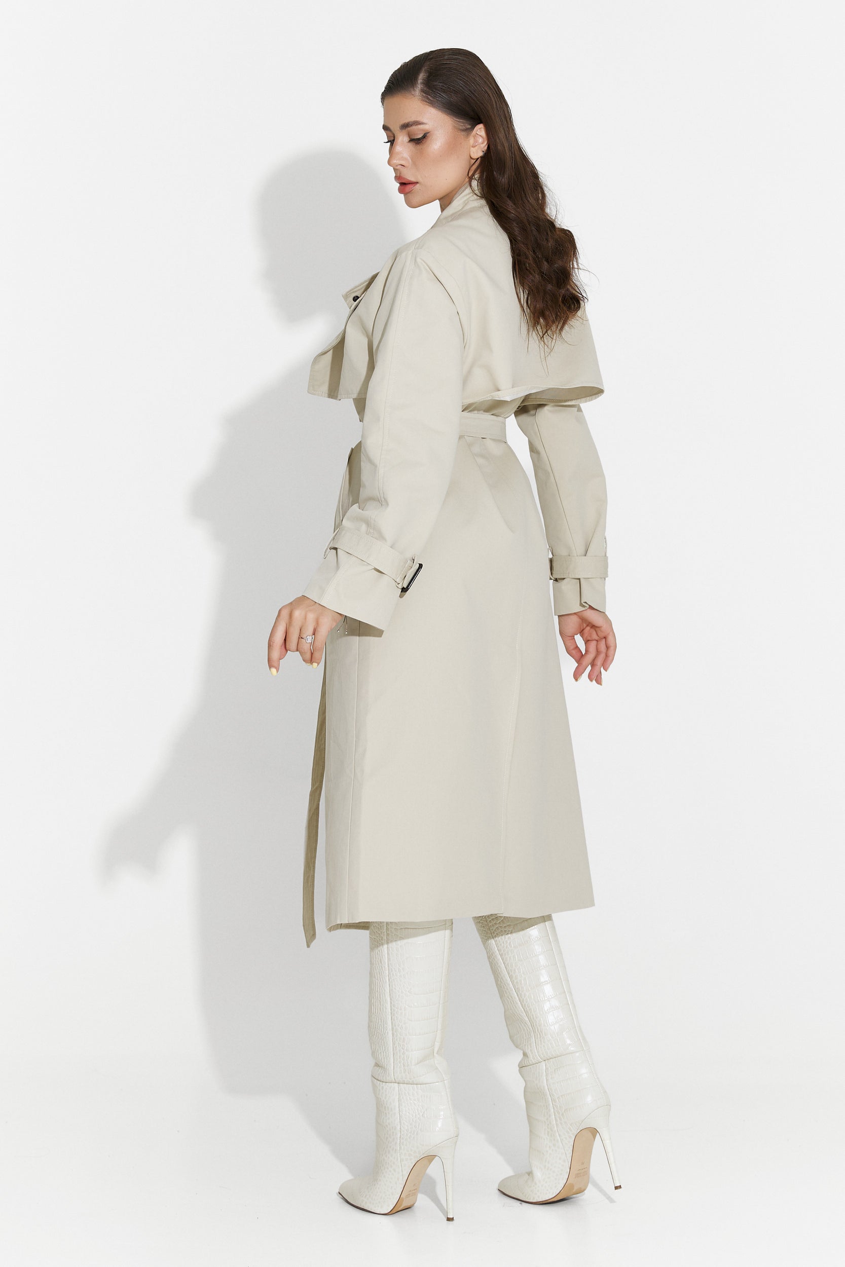 Emalia Bogas Long Grey Ladies Coat