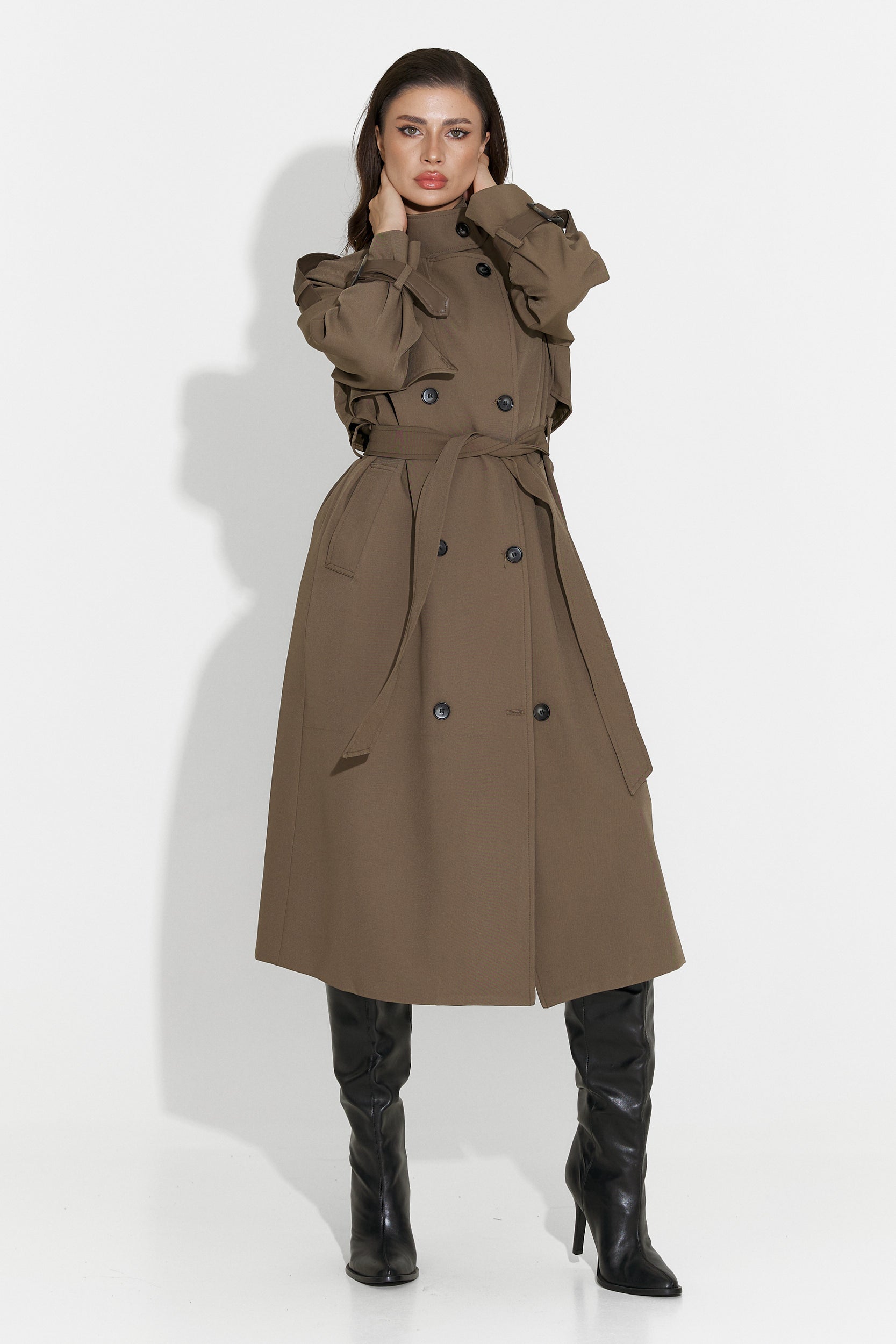 Long brown women's coat Daine Bogas