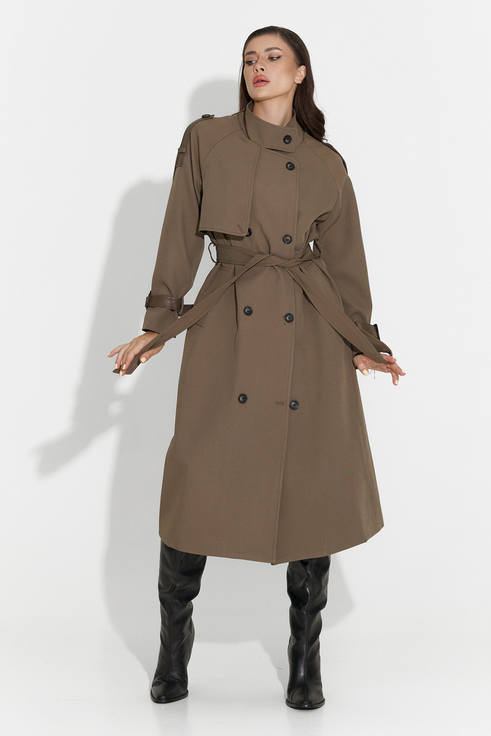 Long brown women's coat Daine Bogas