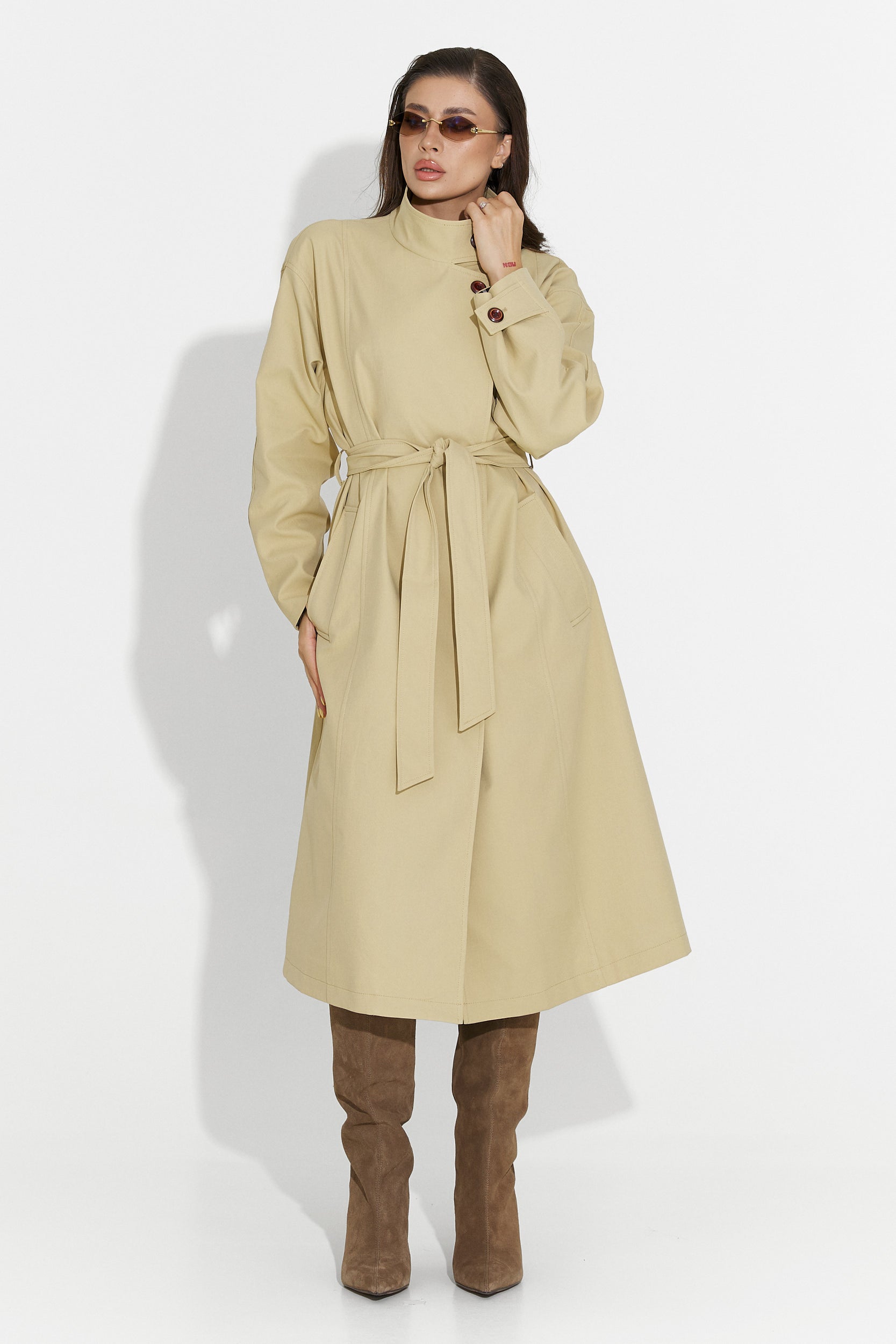 Mittelbrauner Dakisa Bogas Damenmantel