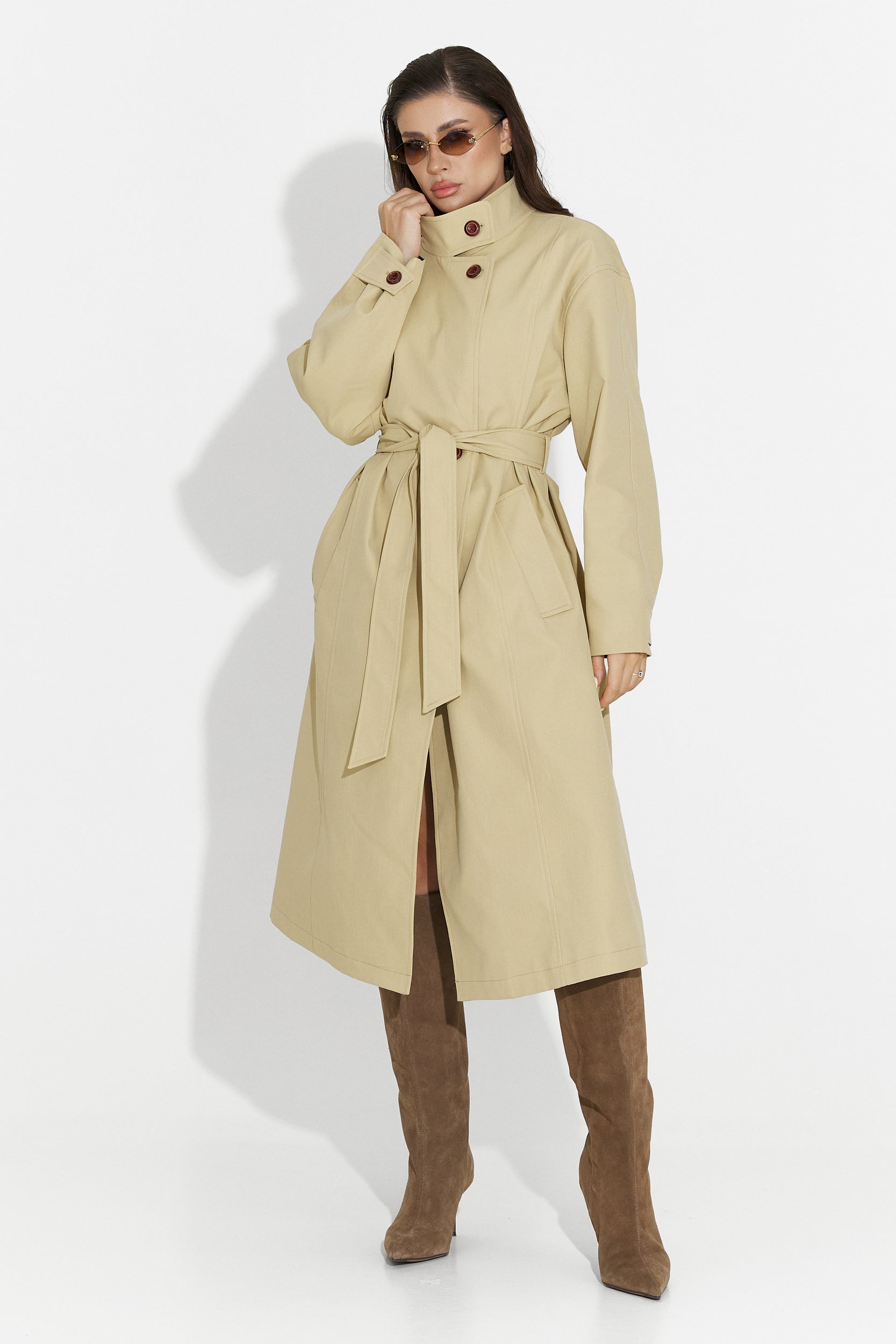 Mittelbrauner Dakisa Bogas Damenmantel