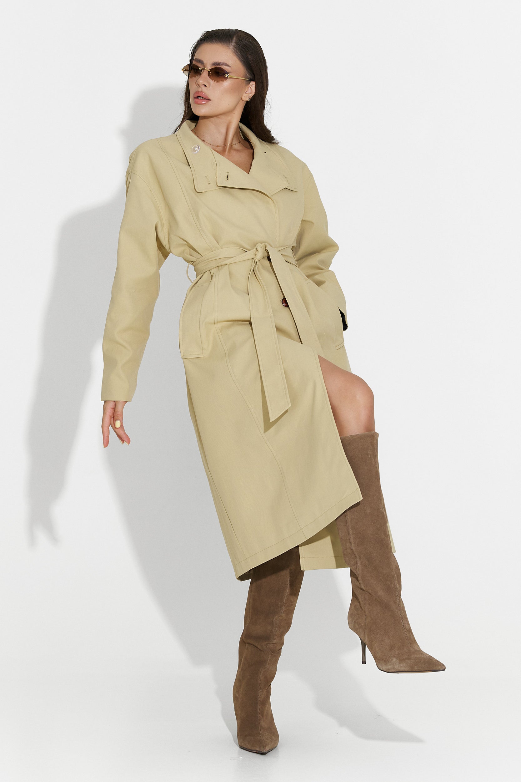 Mittelbrauner Dakisa Bogas Damenmantel