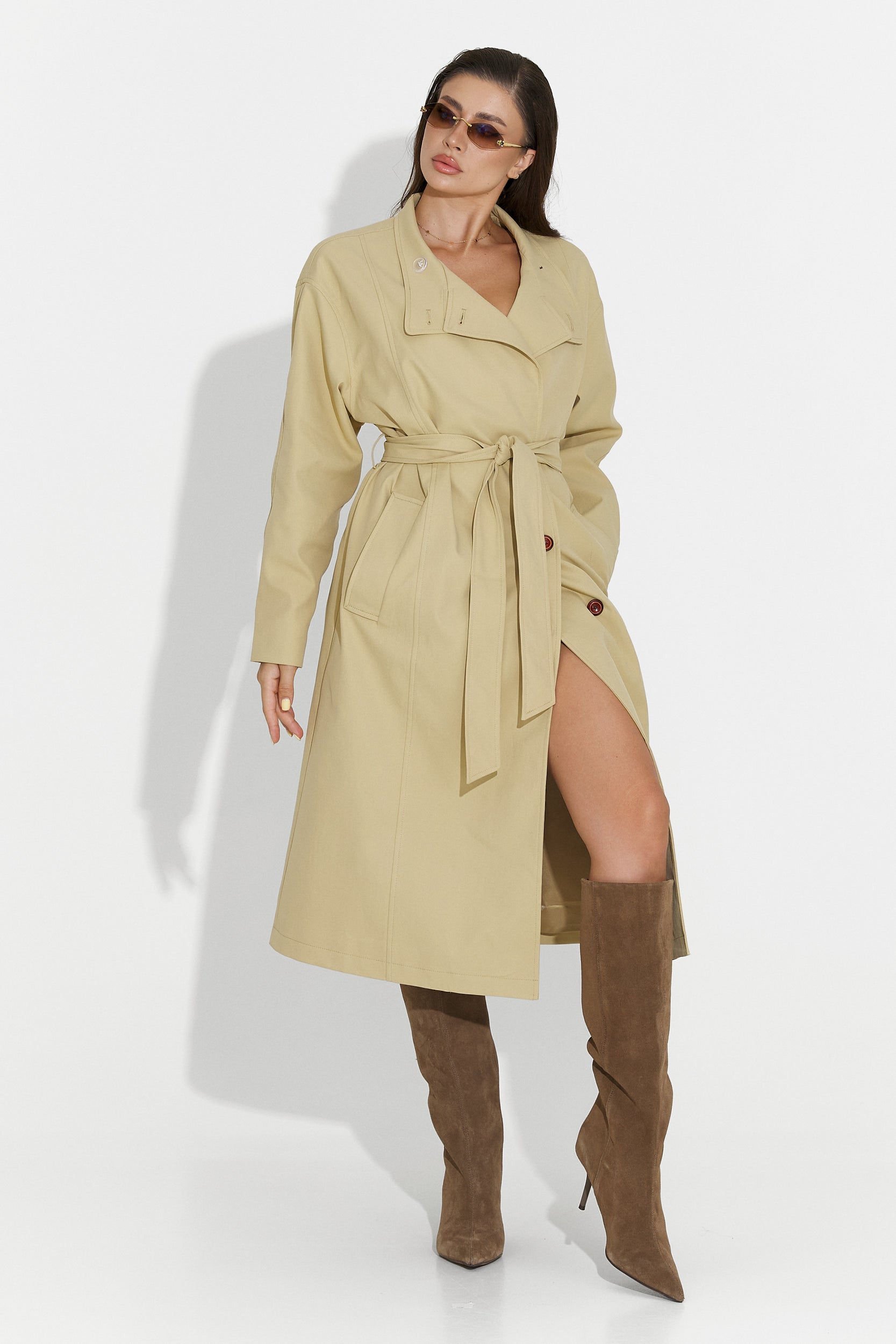 Mittelbrauner Dakisa Bogas Damenmantel