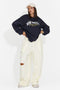 Pantaloni casual crem Lulaoa Bogas