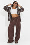 Pantaloni casual maro Valadzora Bogas