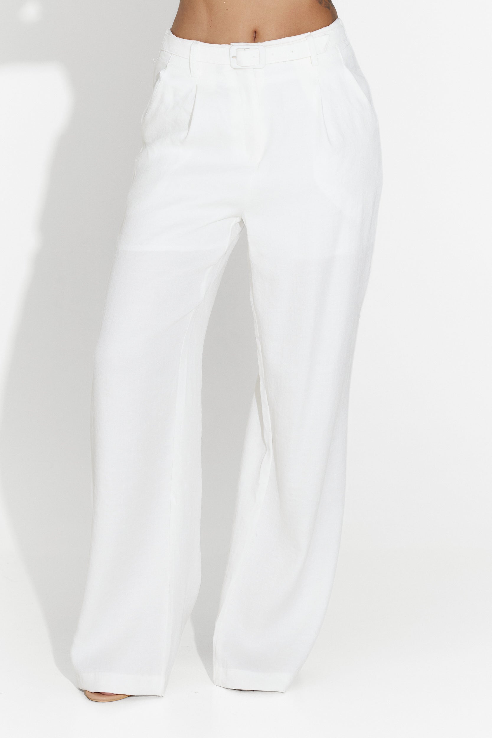 Γυναικείο casual άσπρο παντελόνι Kimny Bogas