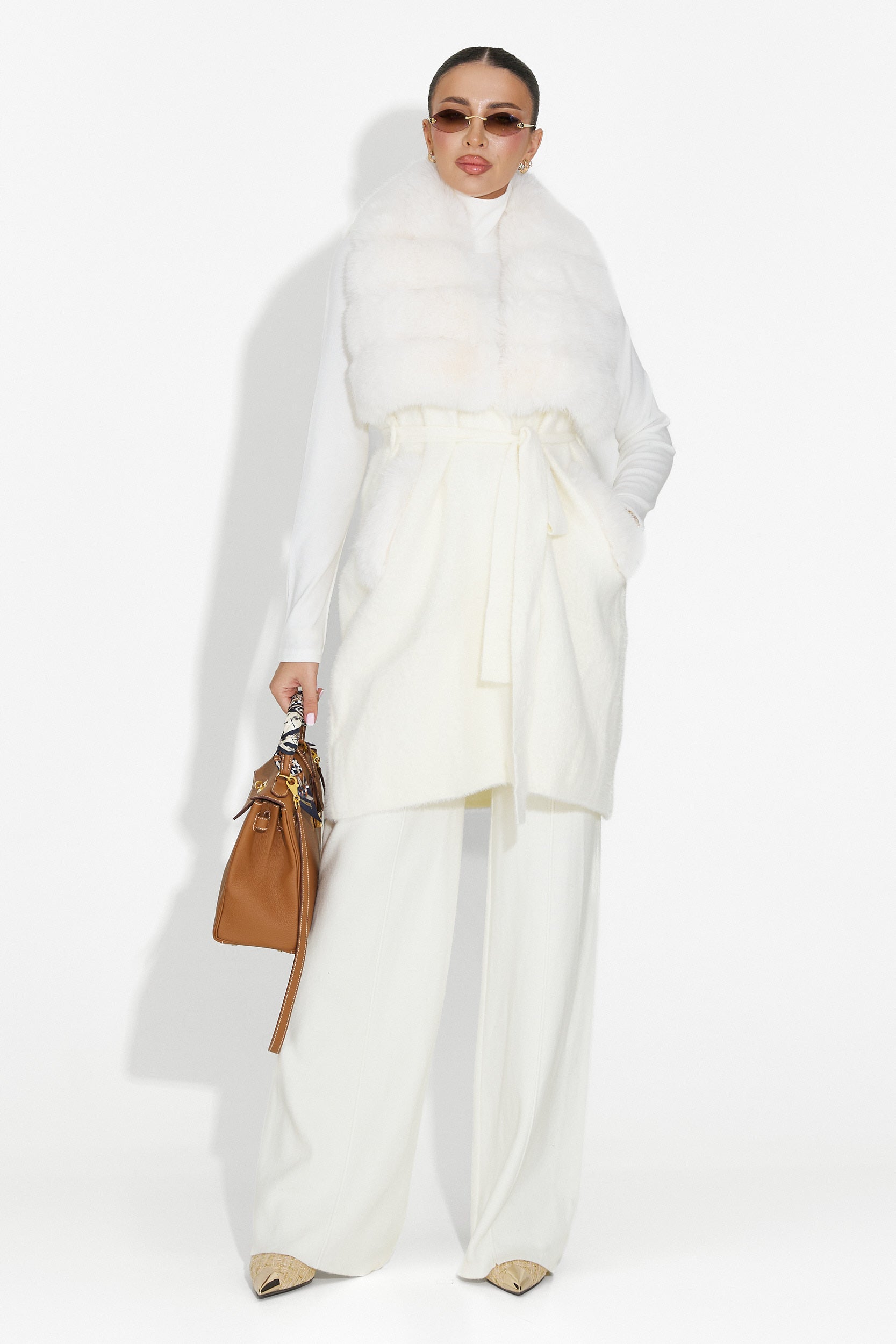 Beige casual dambyxor Pietrina Bogas