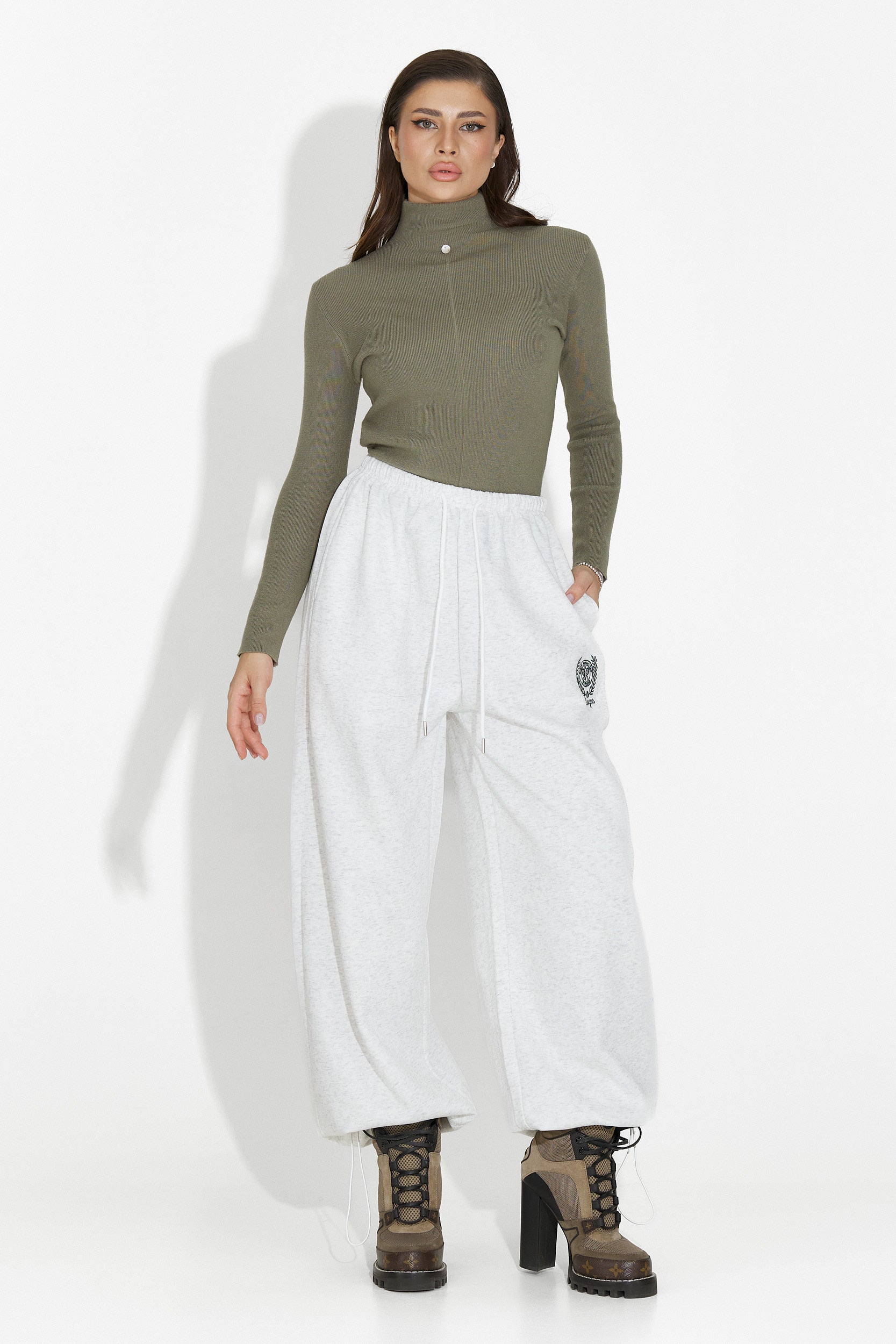 Novirene Bogas Casual Grey Ladies Trousers