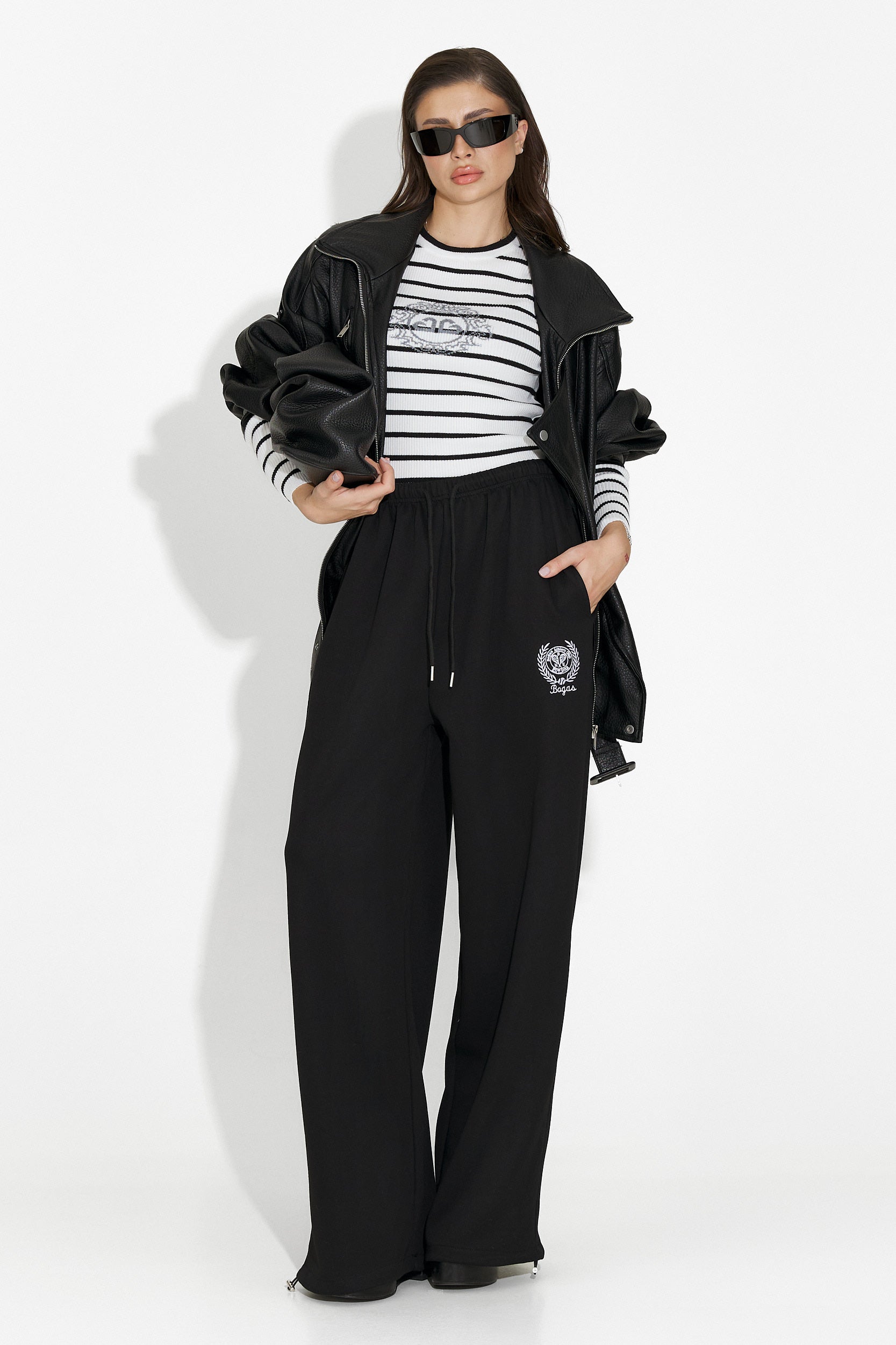 Novirene Bogas Black Casual Women's Trousers