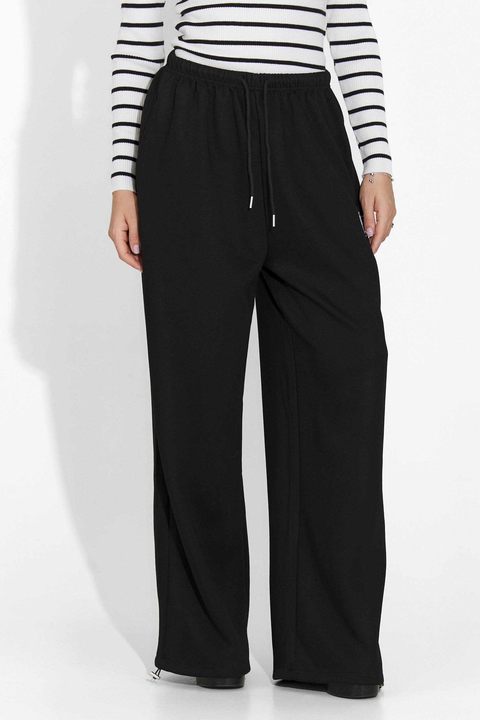 Novirene Bogas Black Casual Women's Trousers
