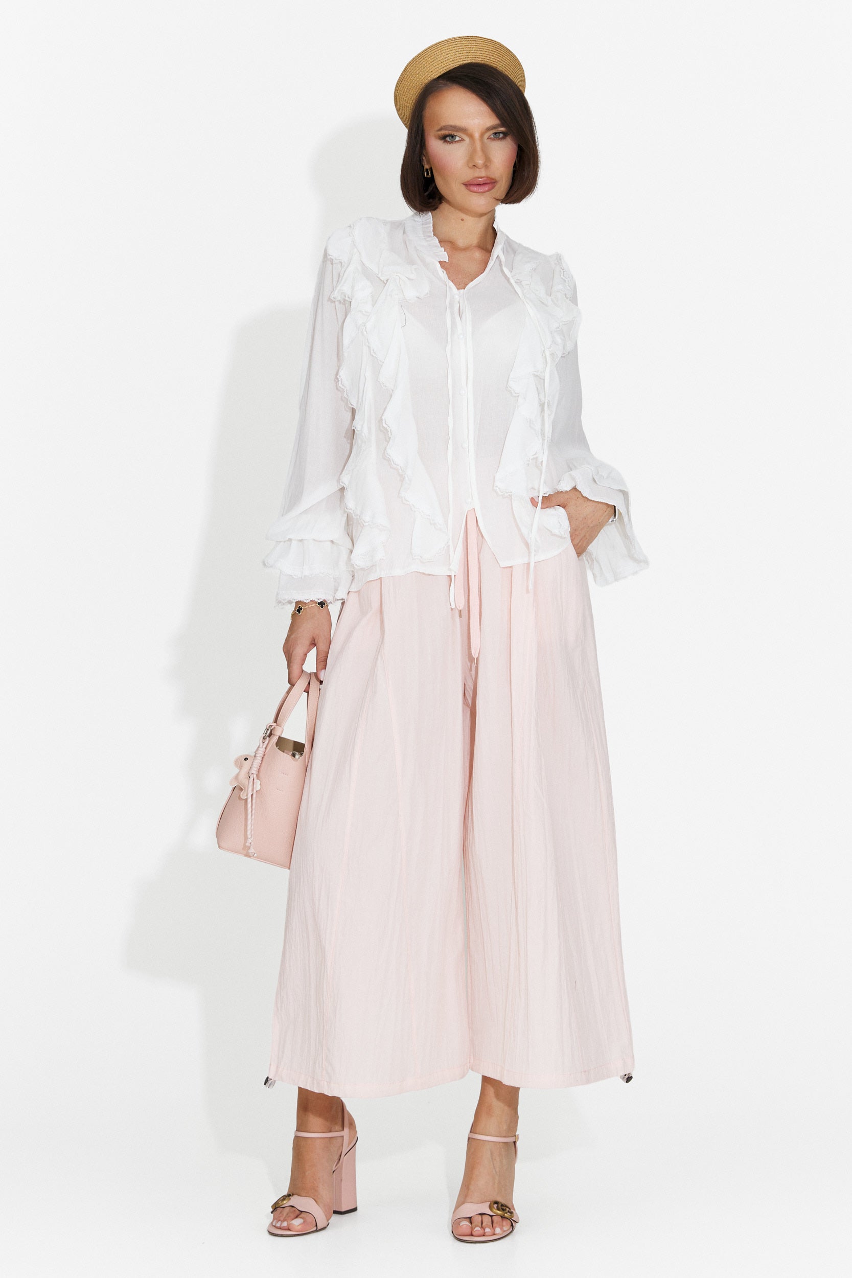 Lyhok Bogas Casual Pink Ladies Pants