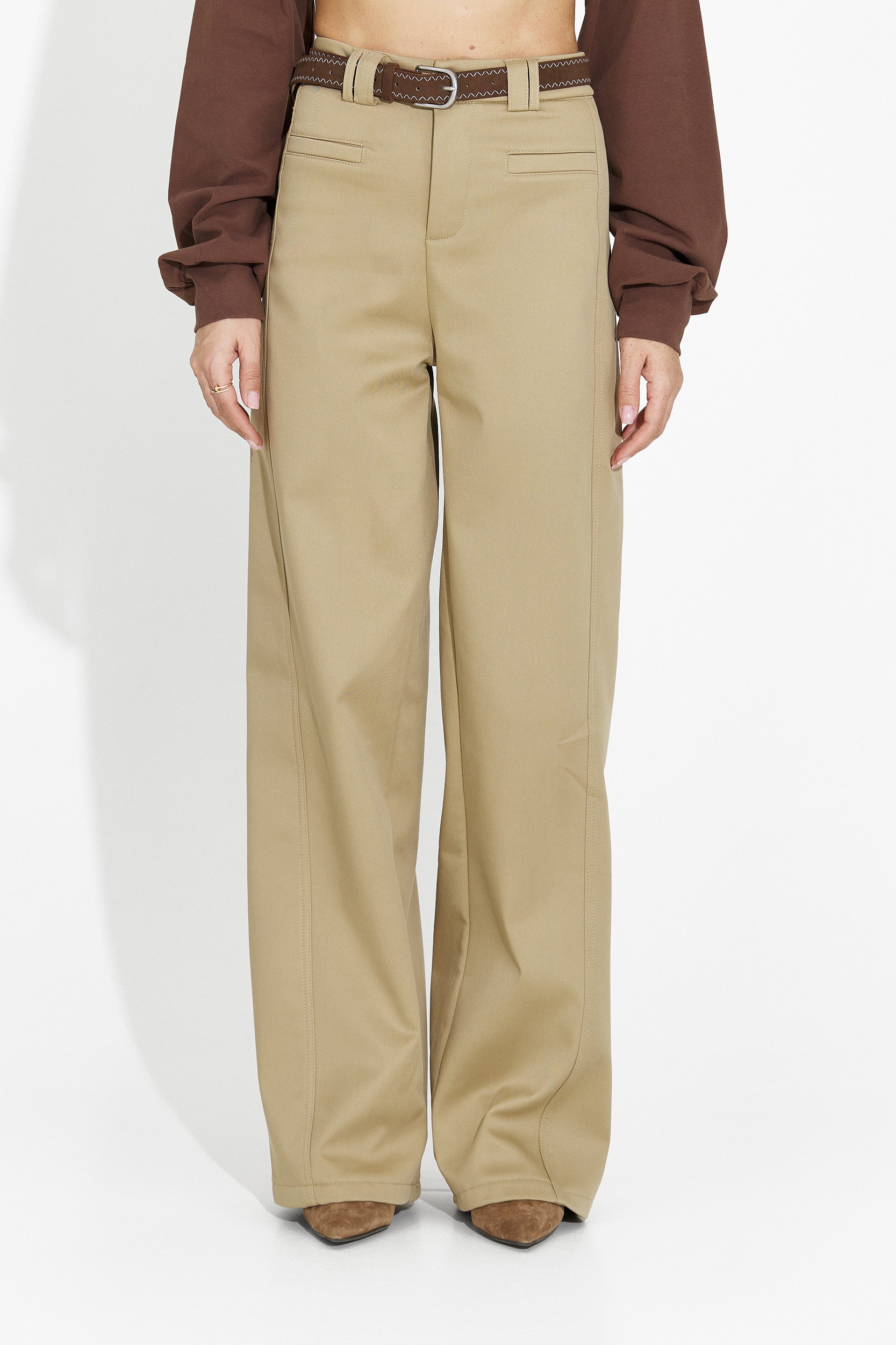 Elegante Damenhosen beige Avilina Bogas