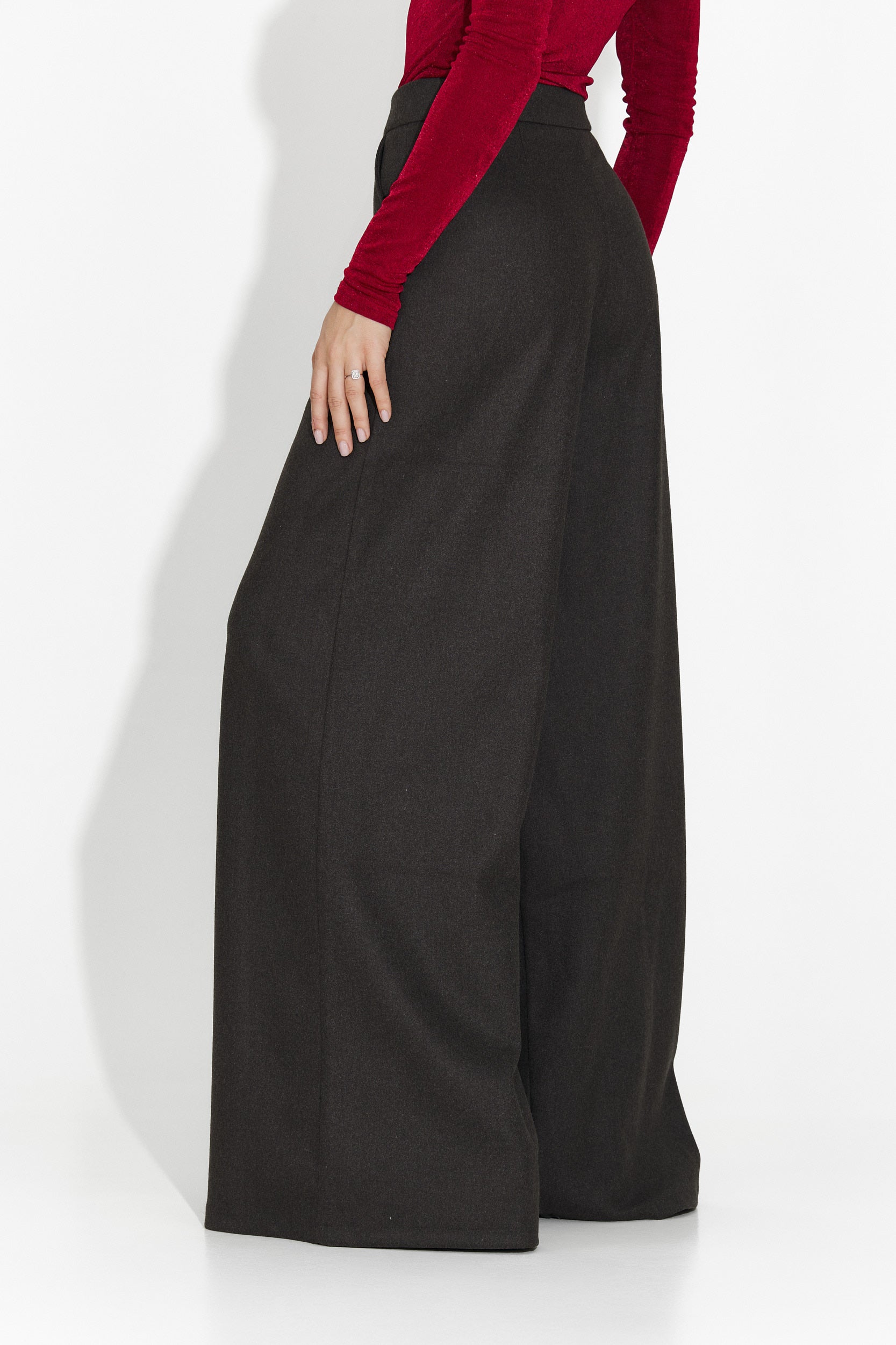 Eleganckie szare spodnie damskie Velira Bogas