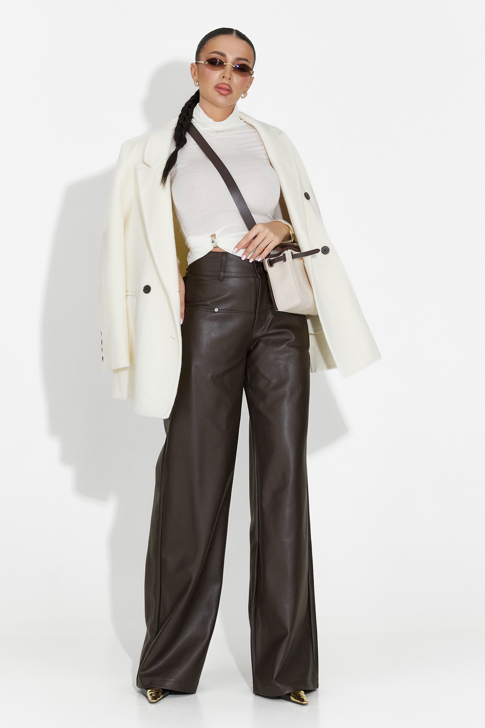 Elegant brown ladies trousers Clorina Bogas