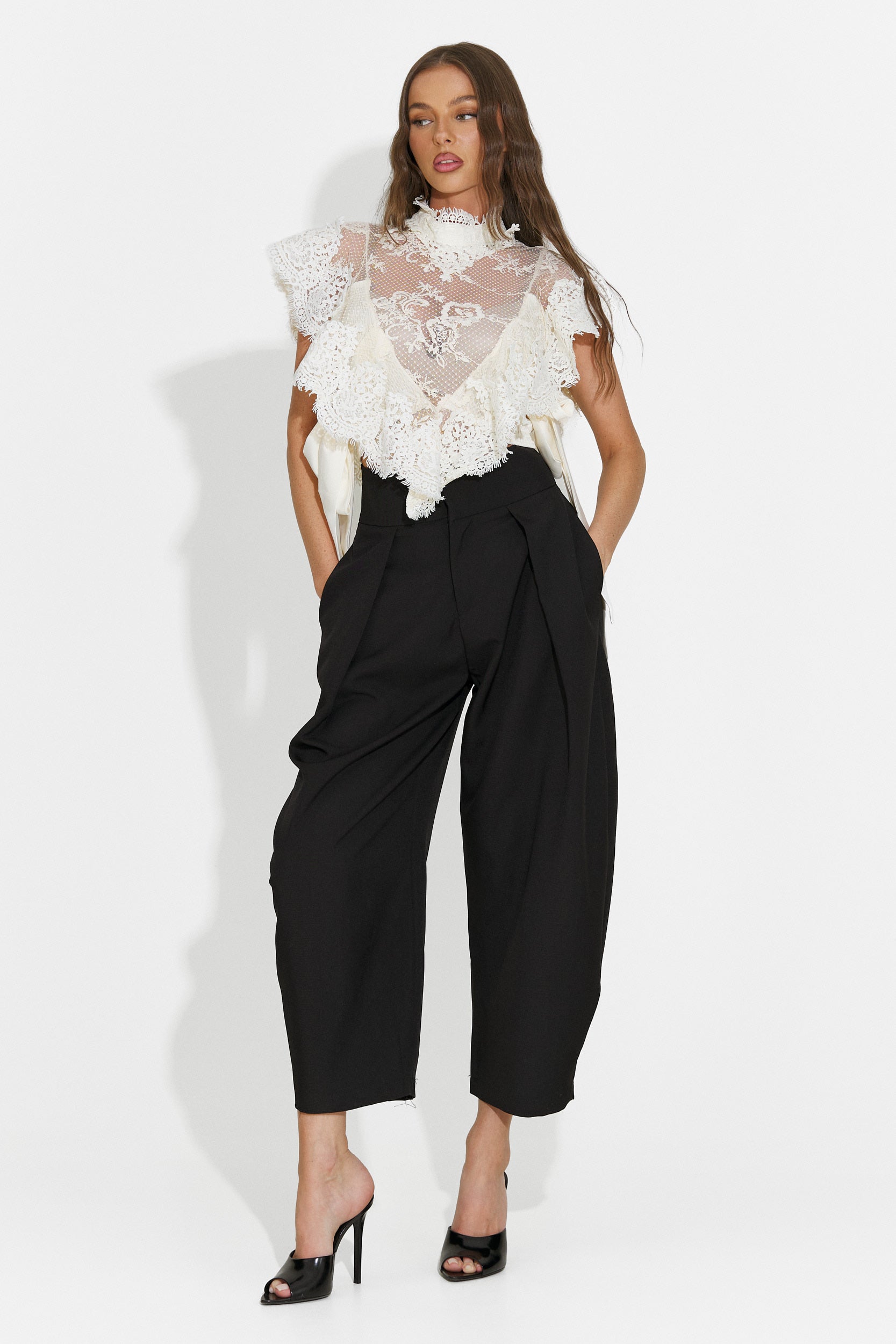 Pantalon femme élégant noir Kemily Bogas