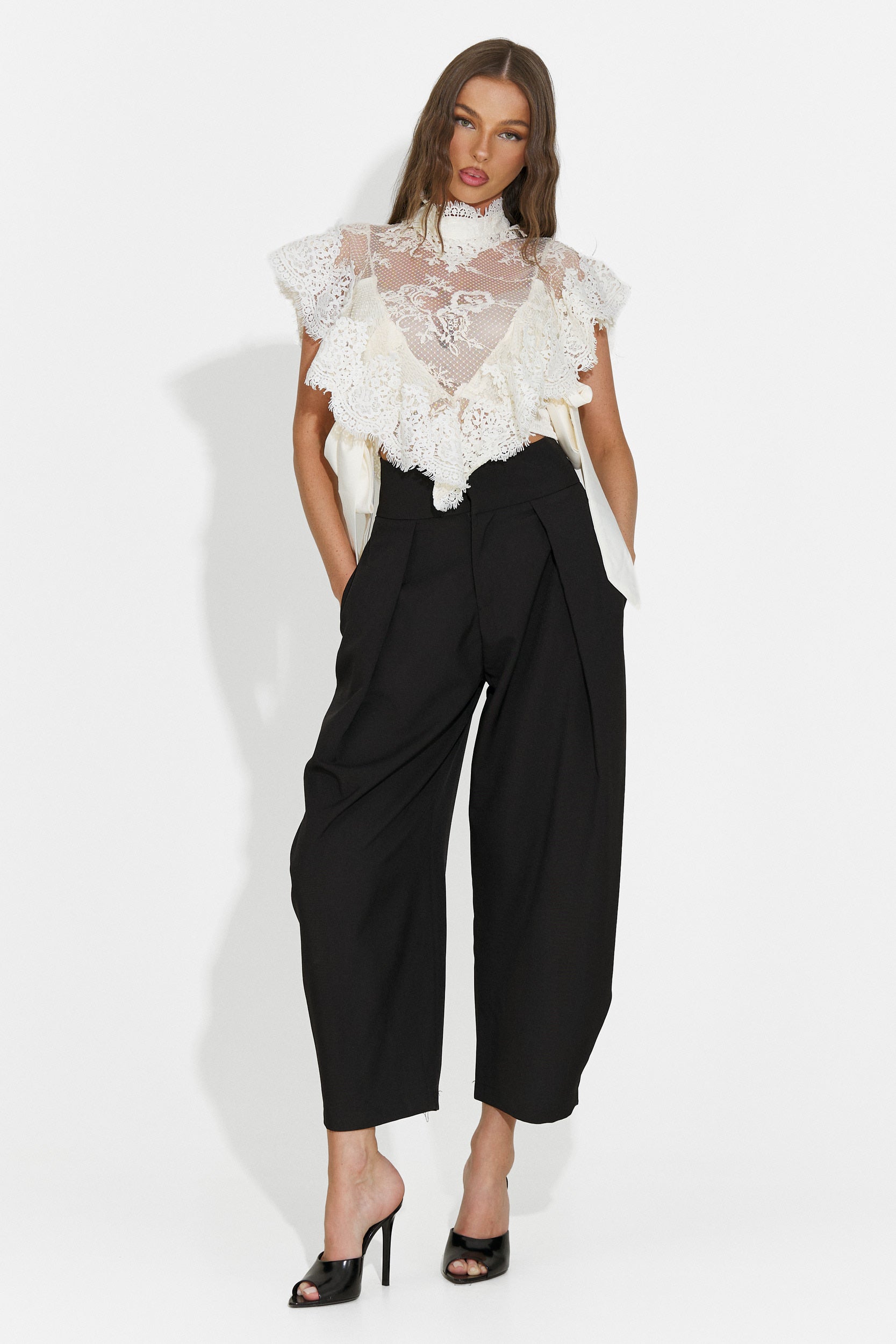 Pantalon femme élégant noir Kemily Bogas