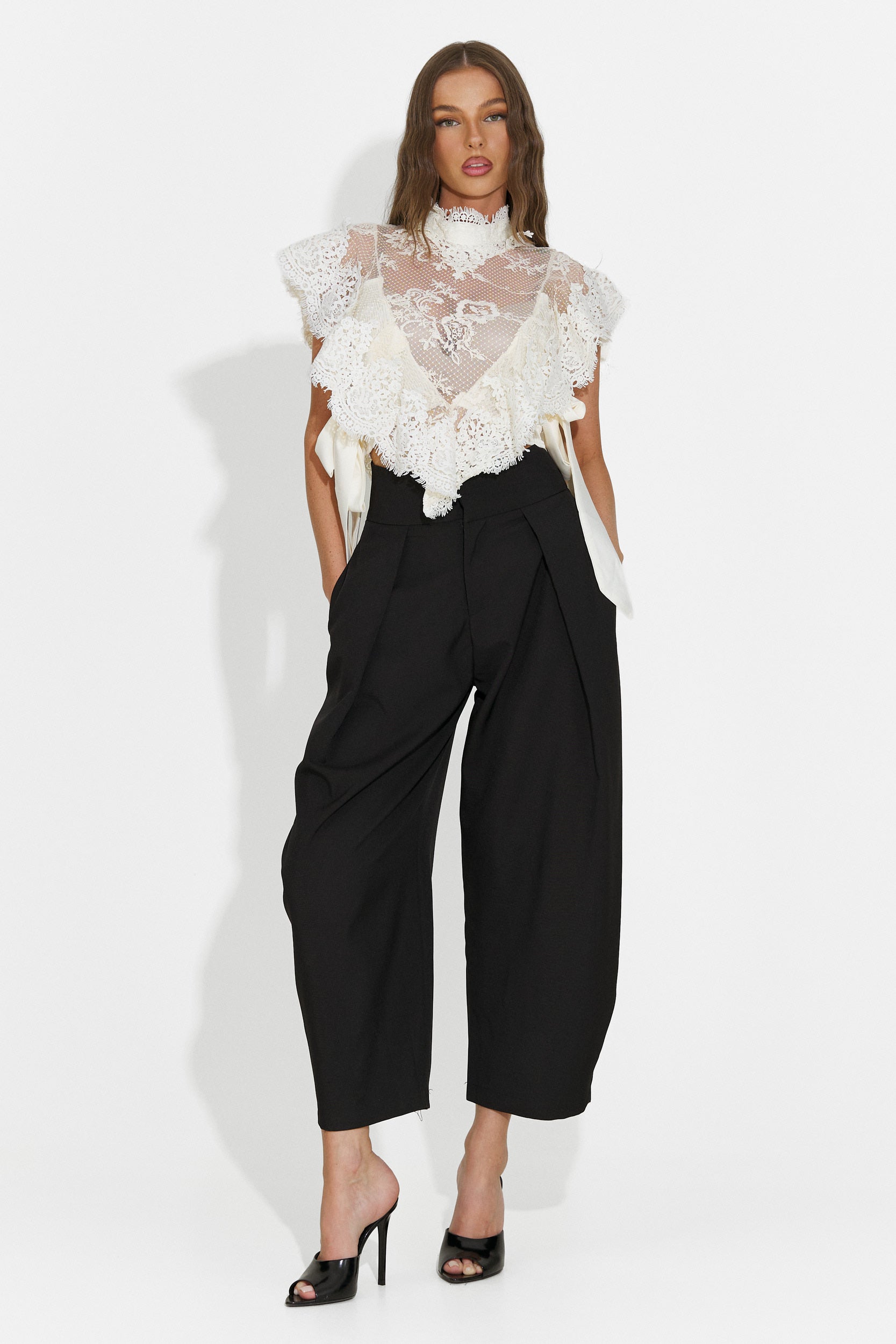 Pantalon femme élégant noir Kemily Bogas