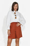 Short brick-colored women's pants Silvioma Bogas
