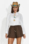 Shorts marron pour femme Olya Bogas