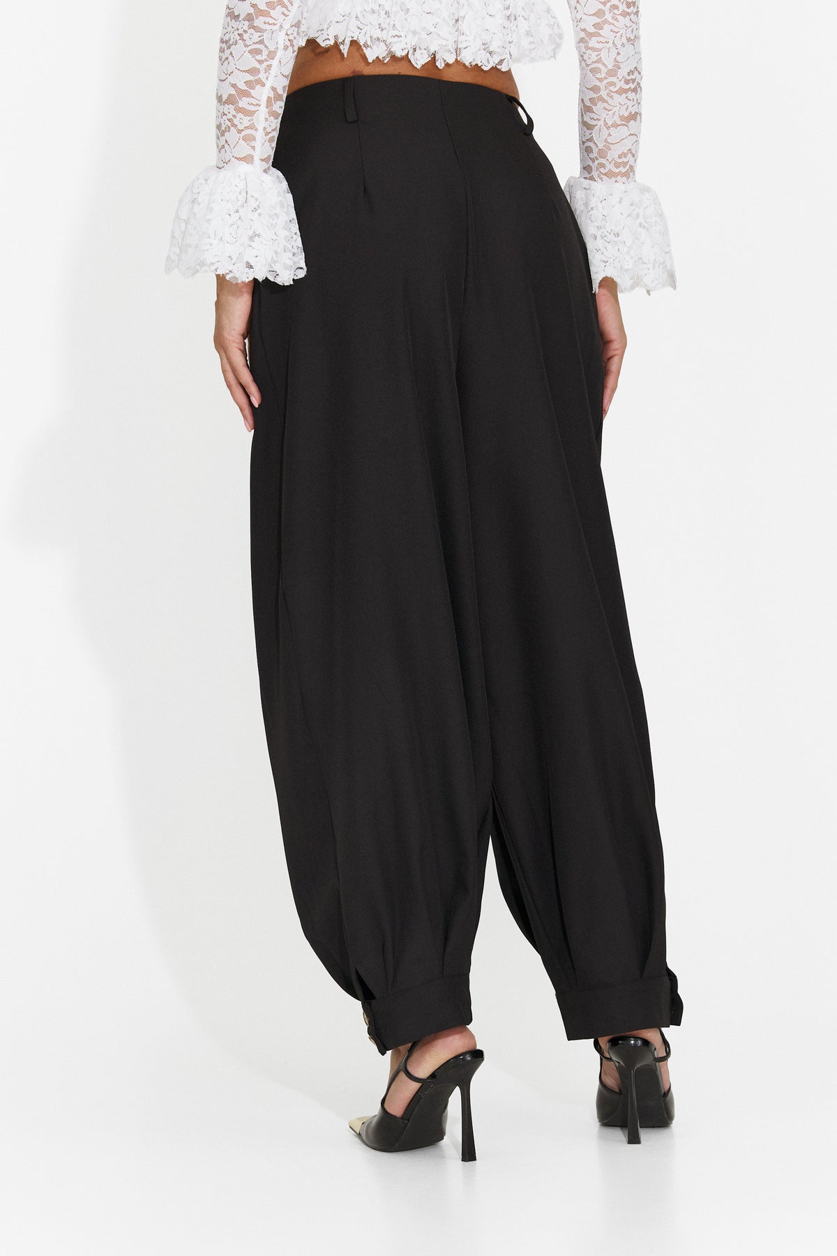 Pantaloni eleganti negri Glomvoeria Bogas