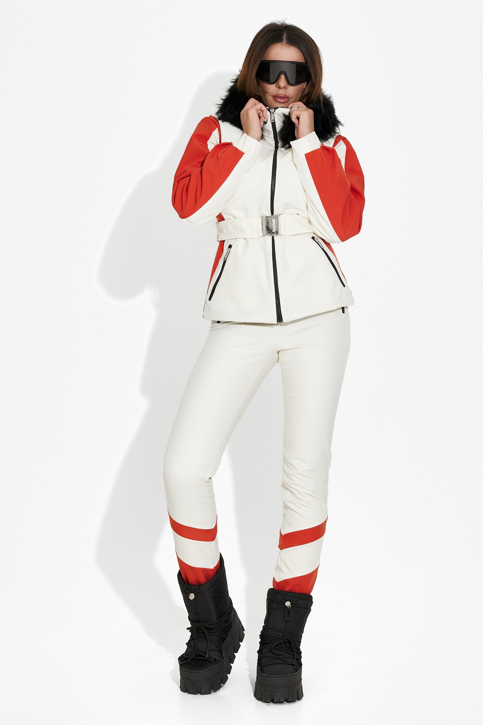 Bogas Ski Bekleidung Skihose Damen in Beige "Lorya"