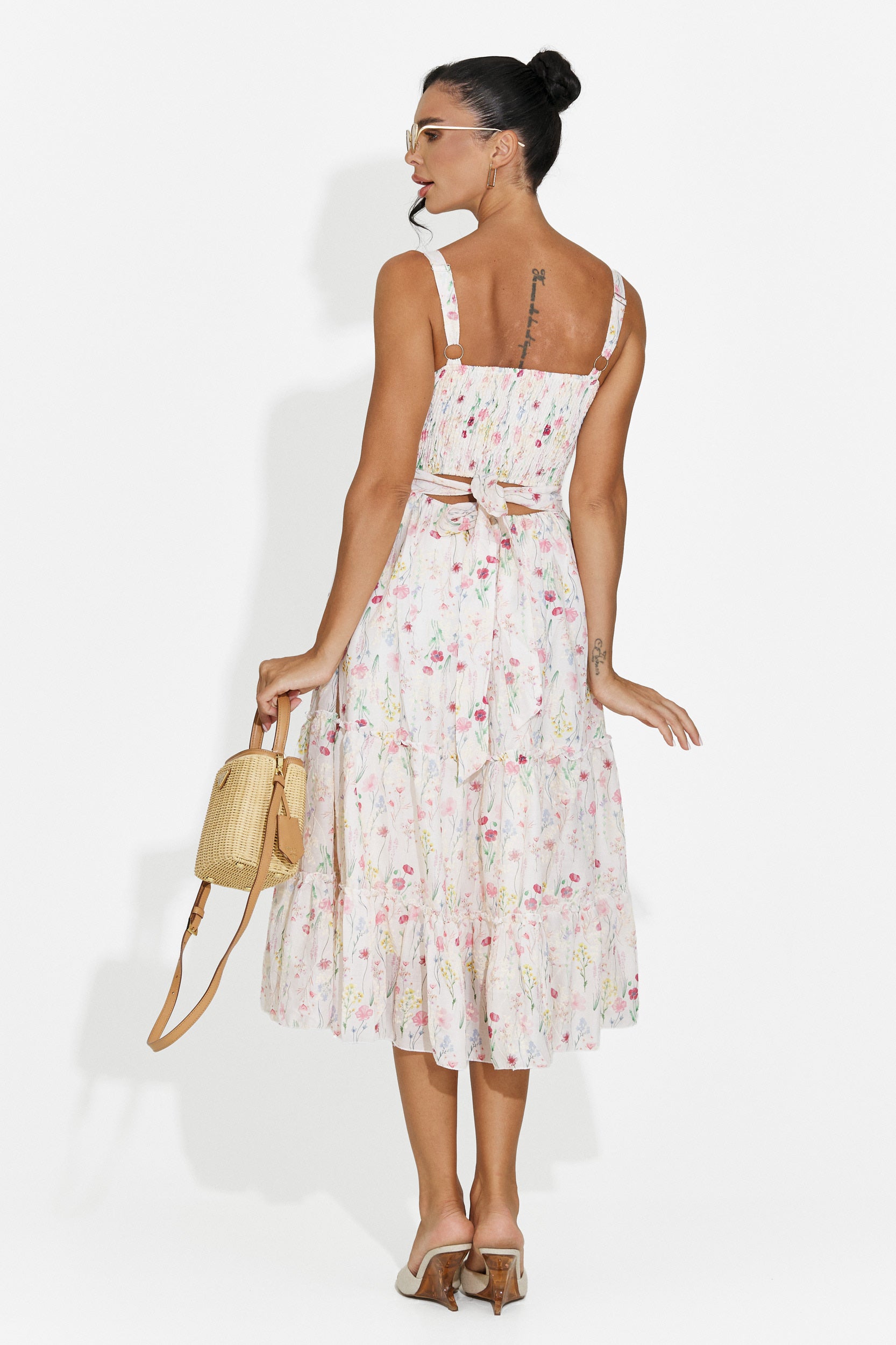 Midi pink women's dress Alisa Bogas
