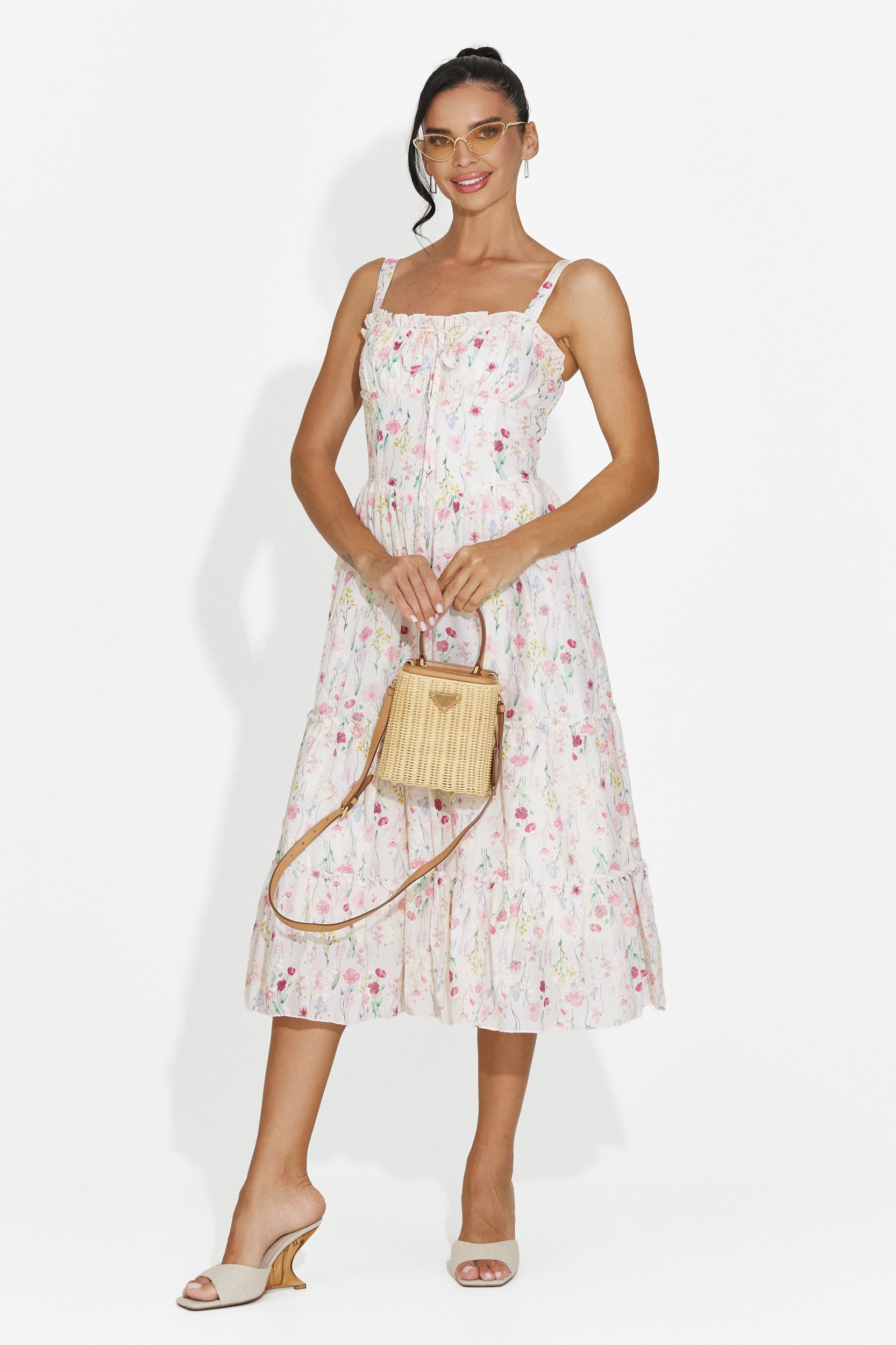 Midi pink women's dress Alisa Bogas