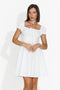 Women's short white dress Eliera Bogas