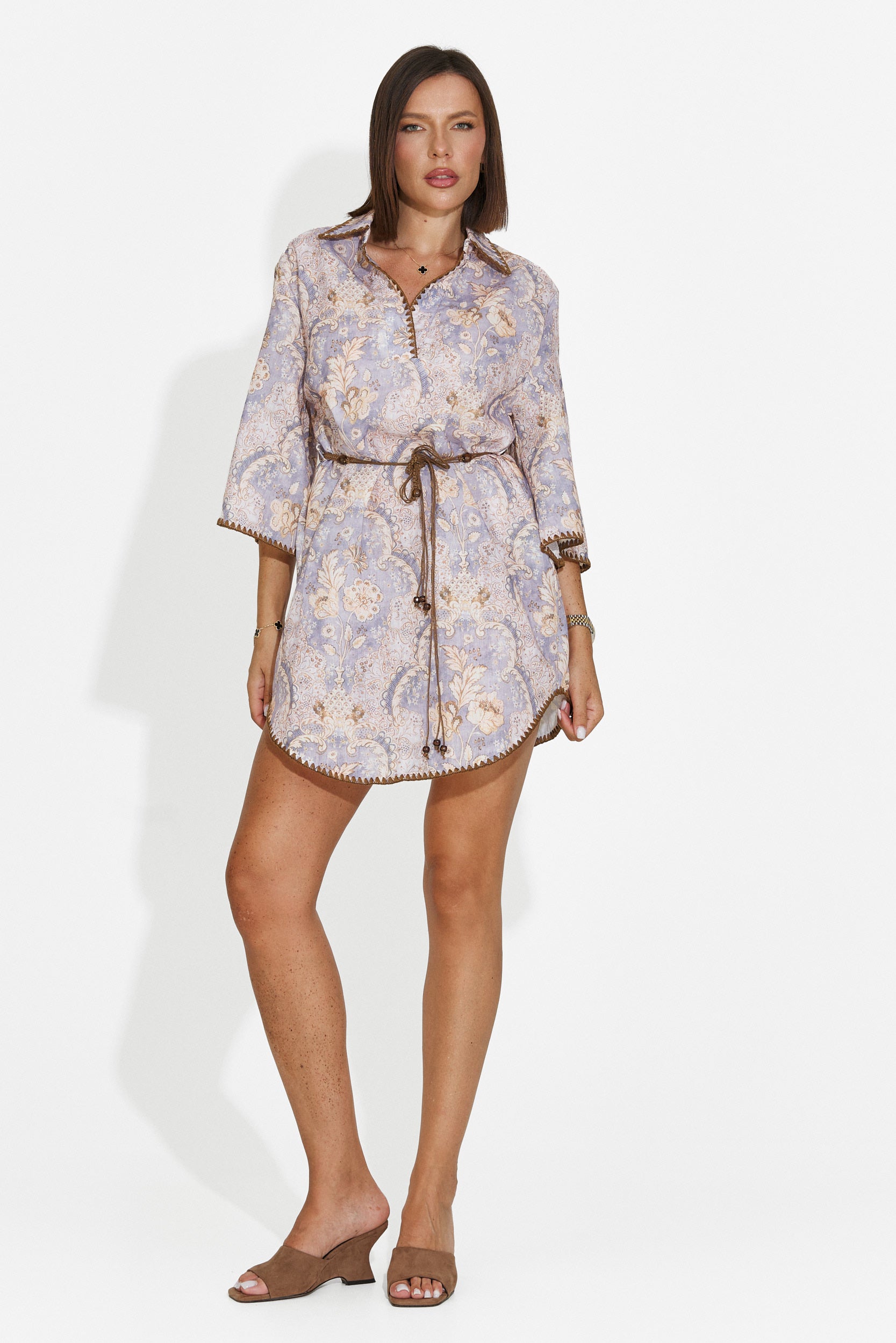 Women's short light blue dress Bianea Bogas