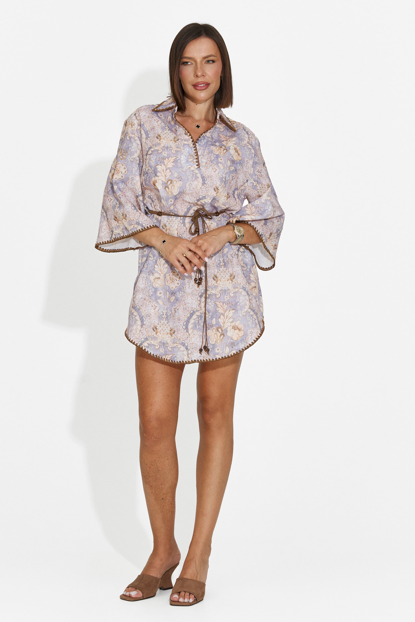 Women's short light blue dress Bianea Bogas