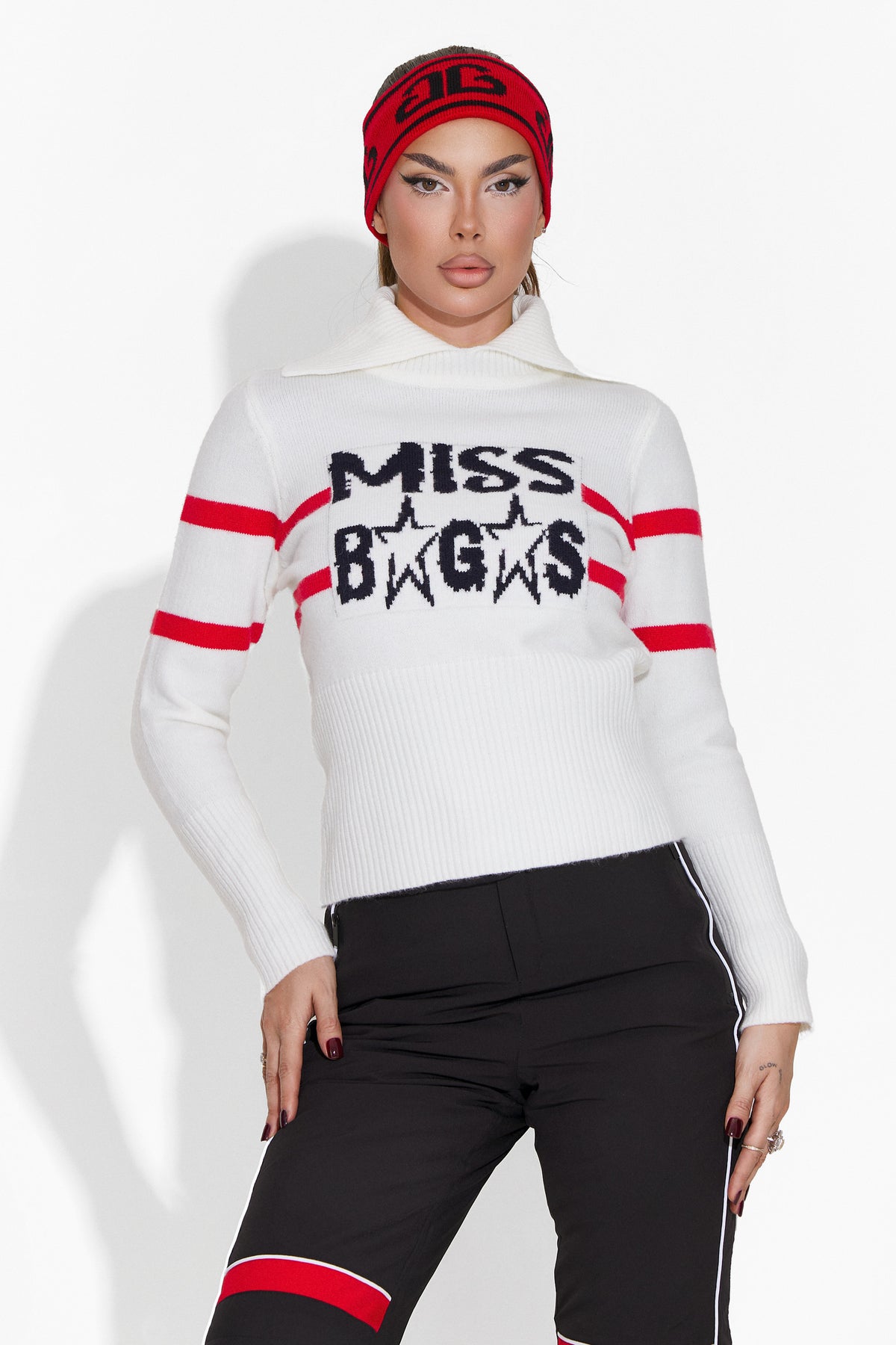 Liace Bogas Casual White Women's Sweater