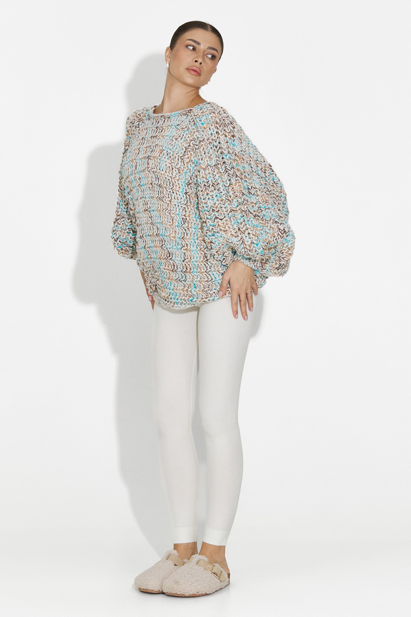 Γυναικείο πουλόβερ casual γαλάζιο Miralis Bogas