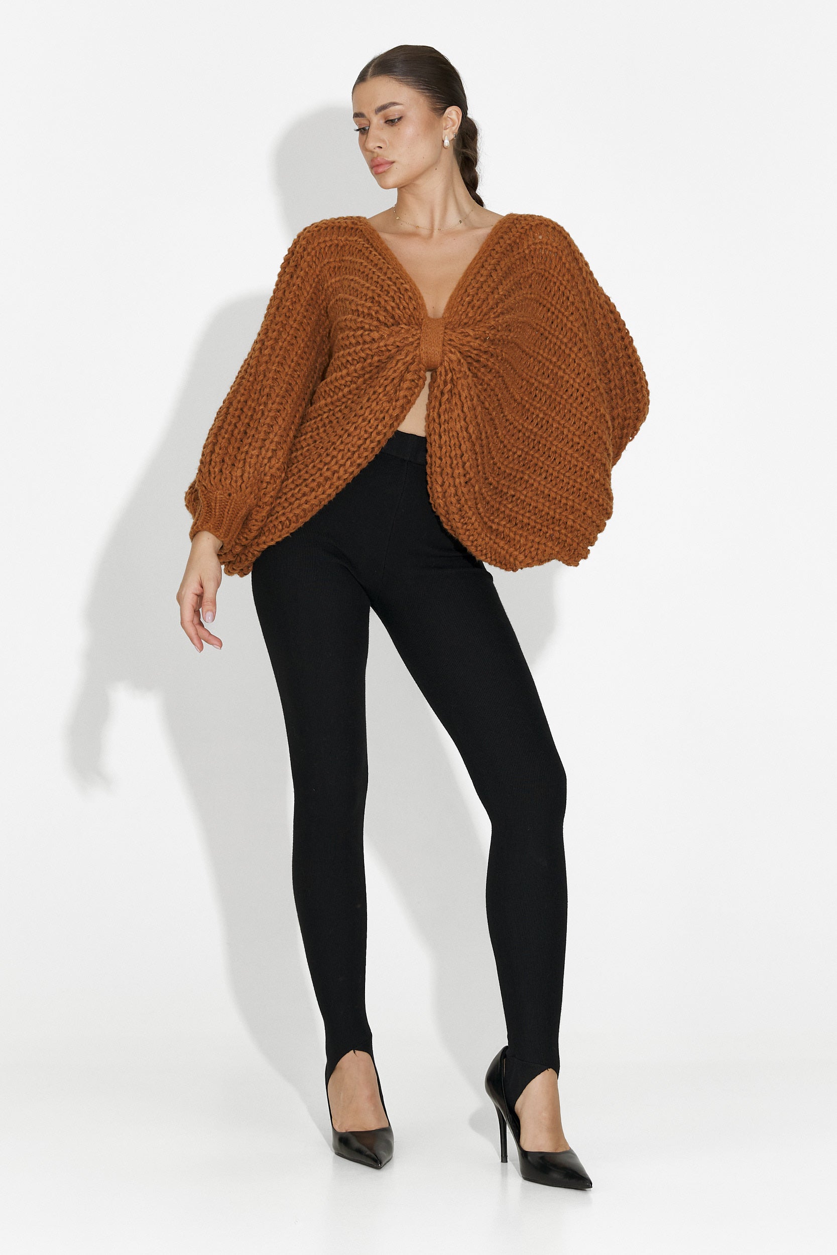 Pull femme décontracté marron Raviana Bogas