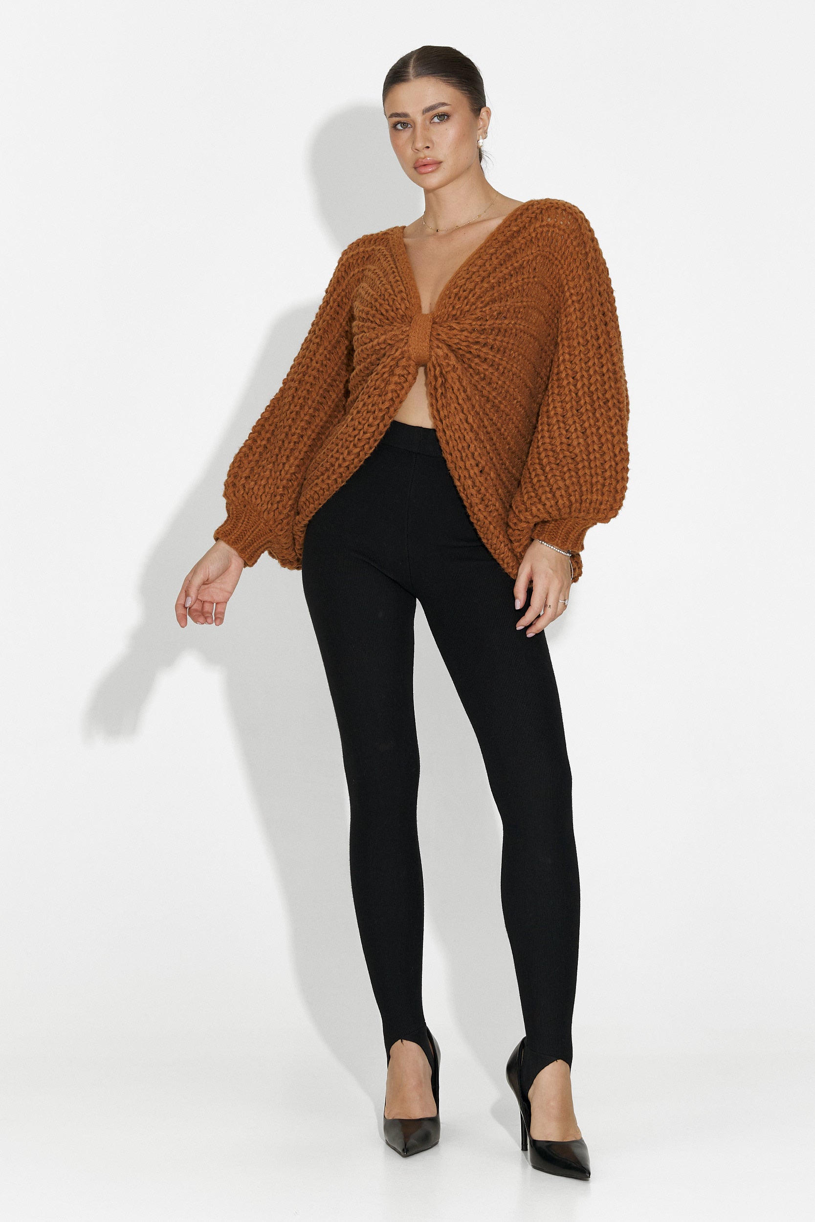 Pull femme décontracté marron Raviana Bogas