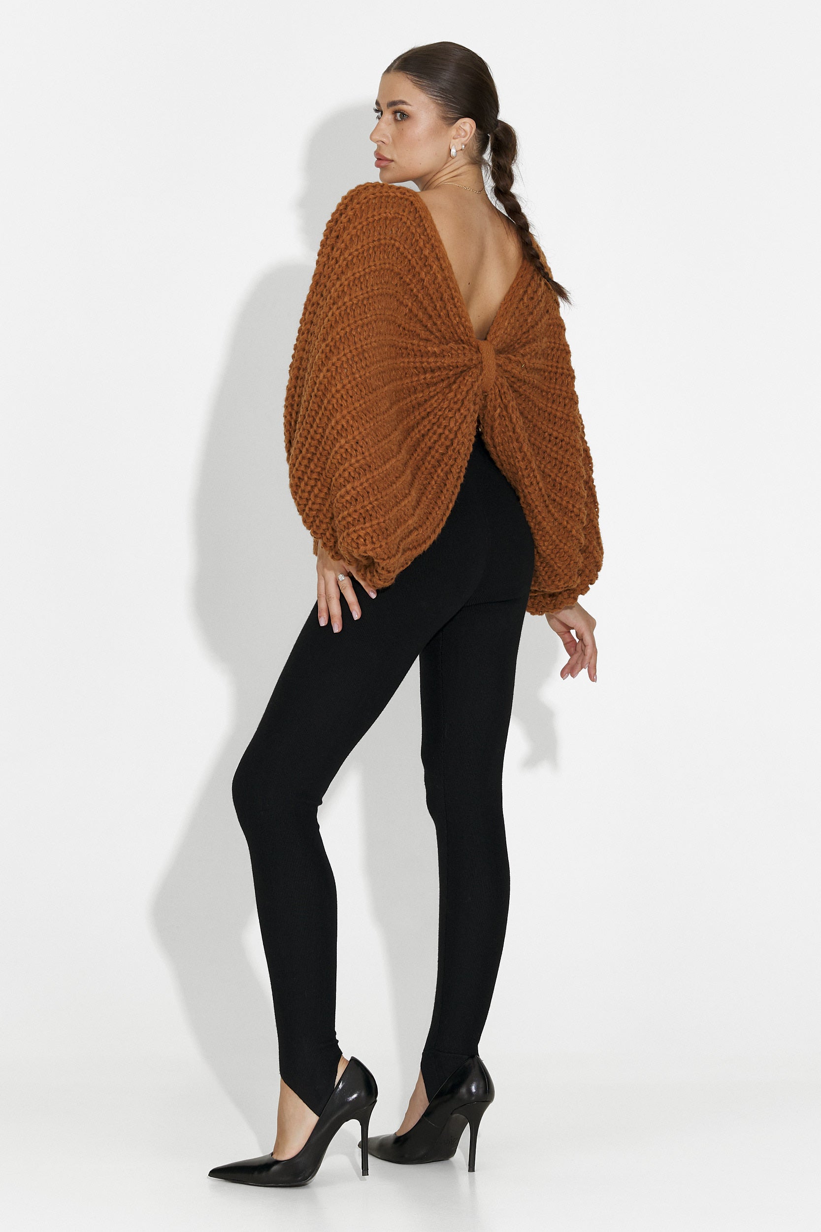 Pull femme décontracté marron Raviana Bogas