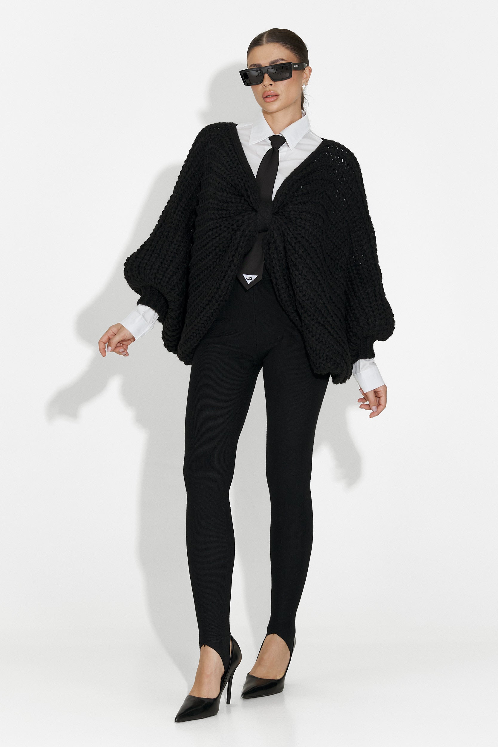 Sweter damski casual czarny Raviana Bogas