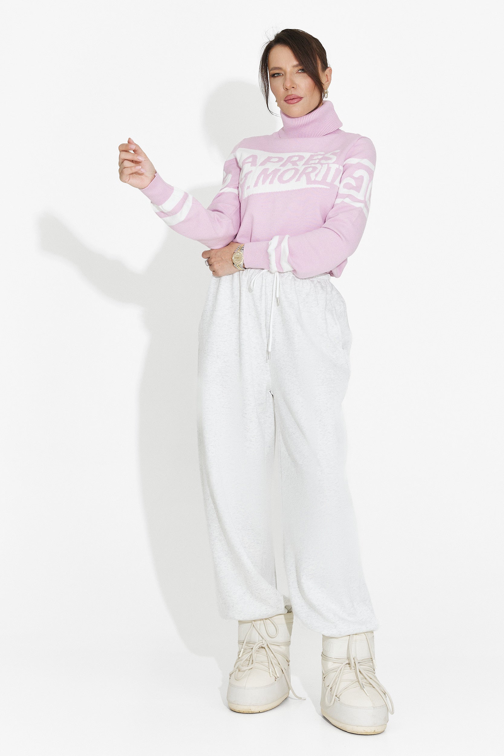 Różowy sweter damski casual Nelora Bogas