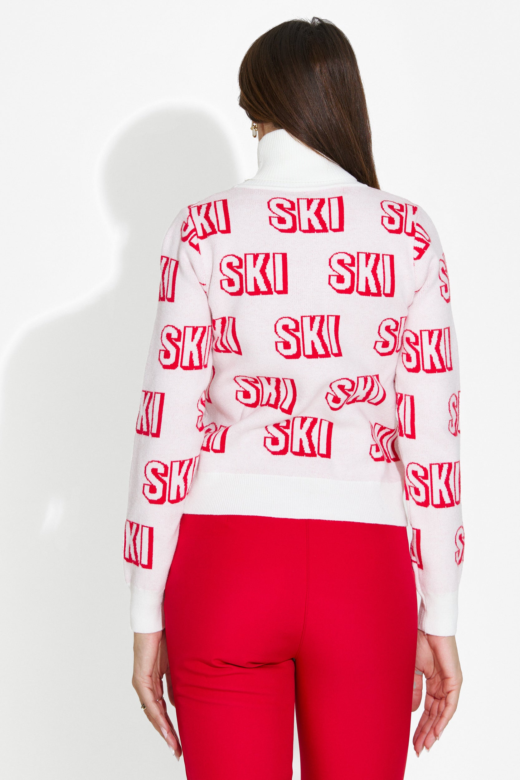 Pullover da sci donna bianco Caresia Bogas