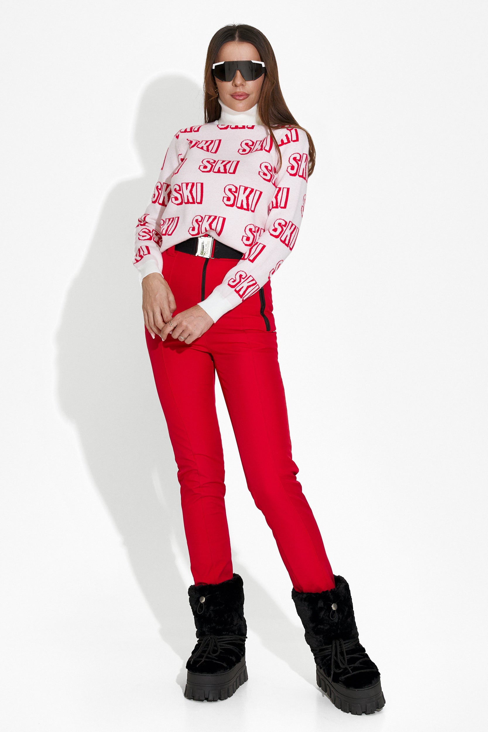 Pullover da sci donna bianco Caresia Bogas